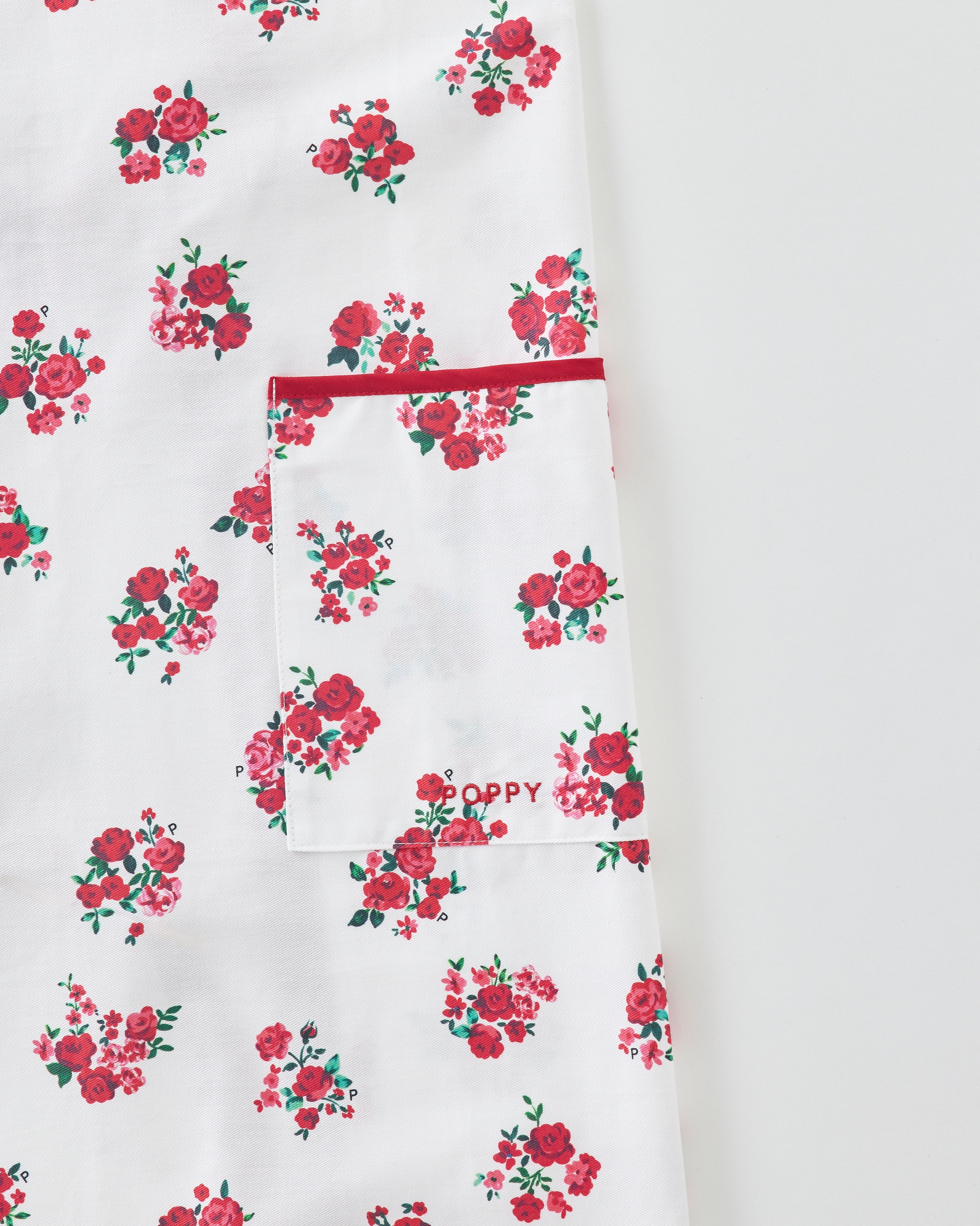 Red bouquet apron