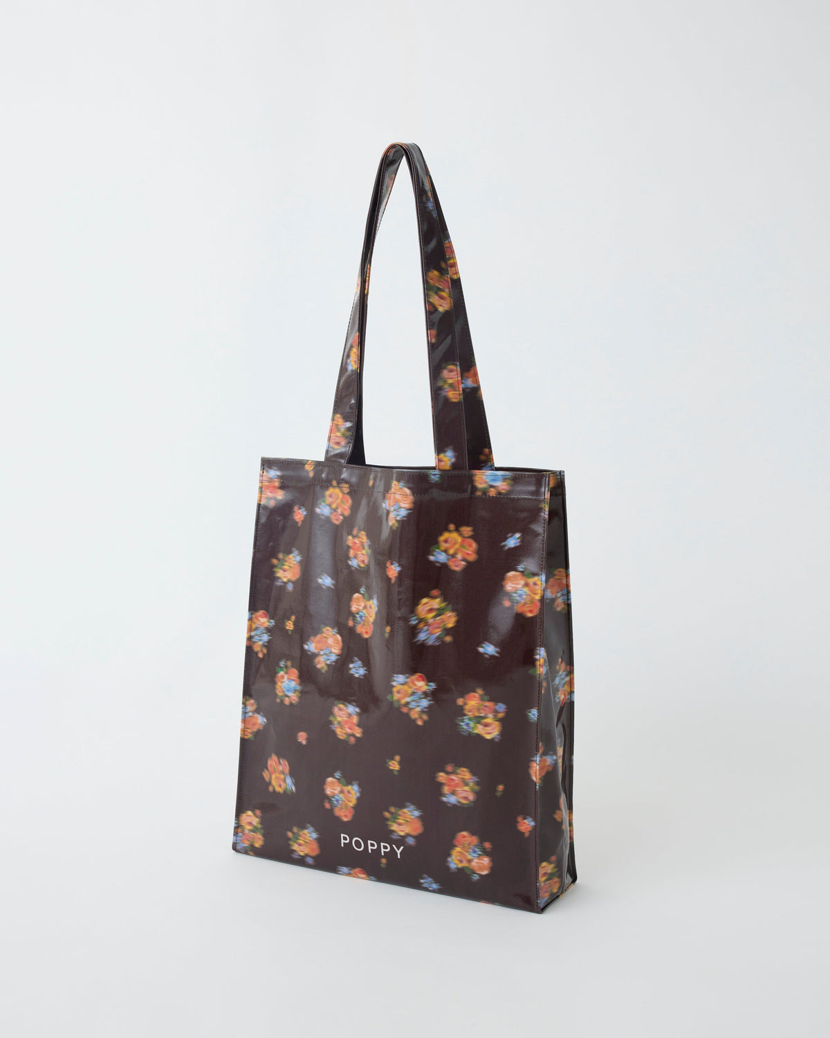 Brown bouquet PVC tote