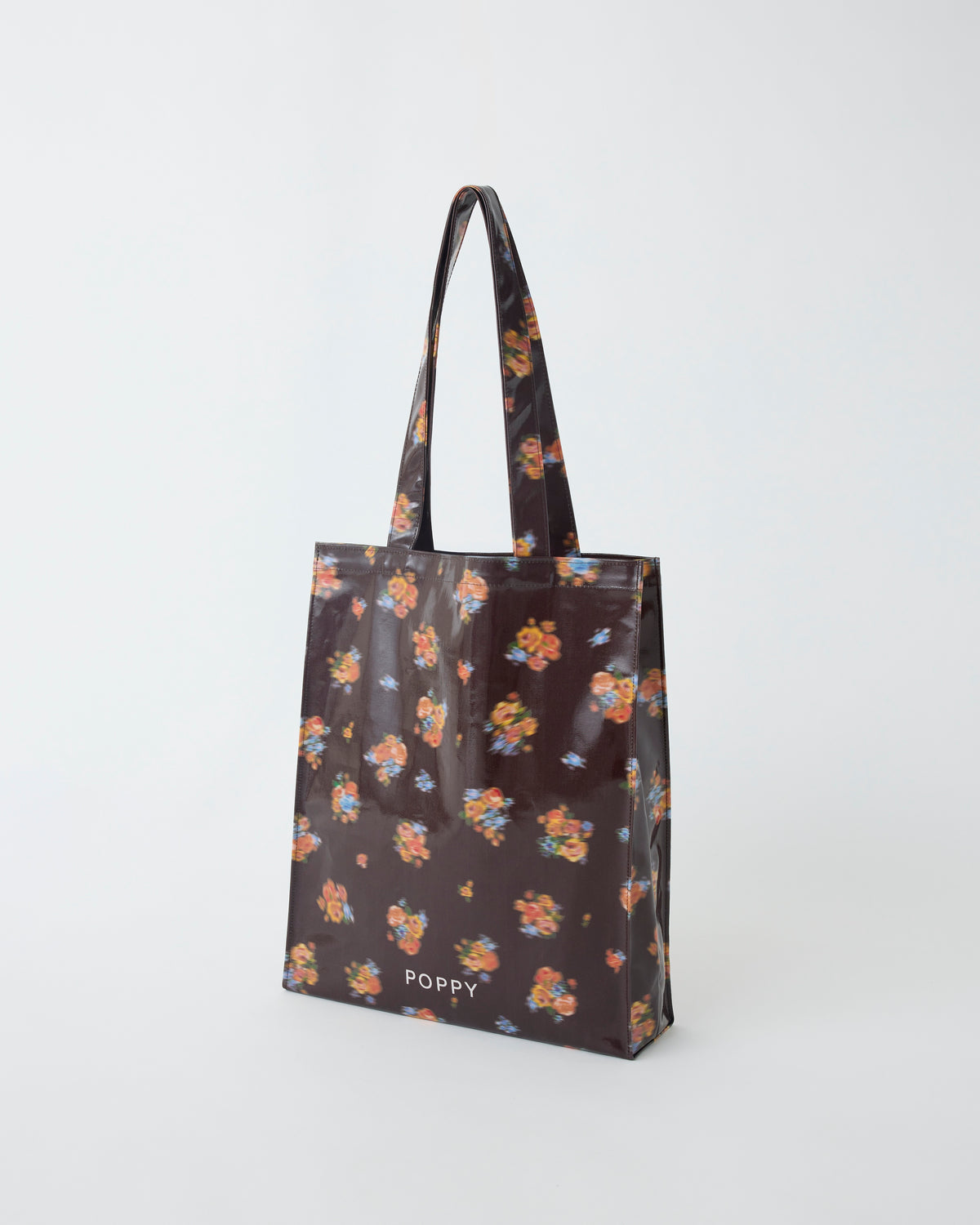 Brown bouquet PVC tote