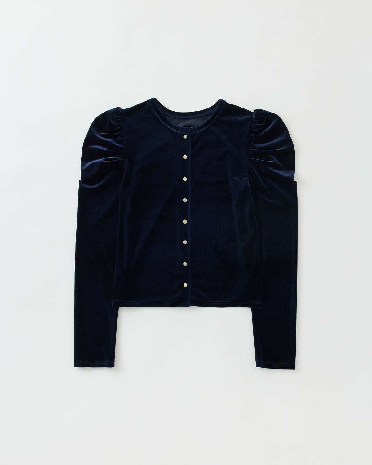 Puff gathered velour top