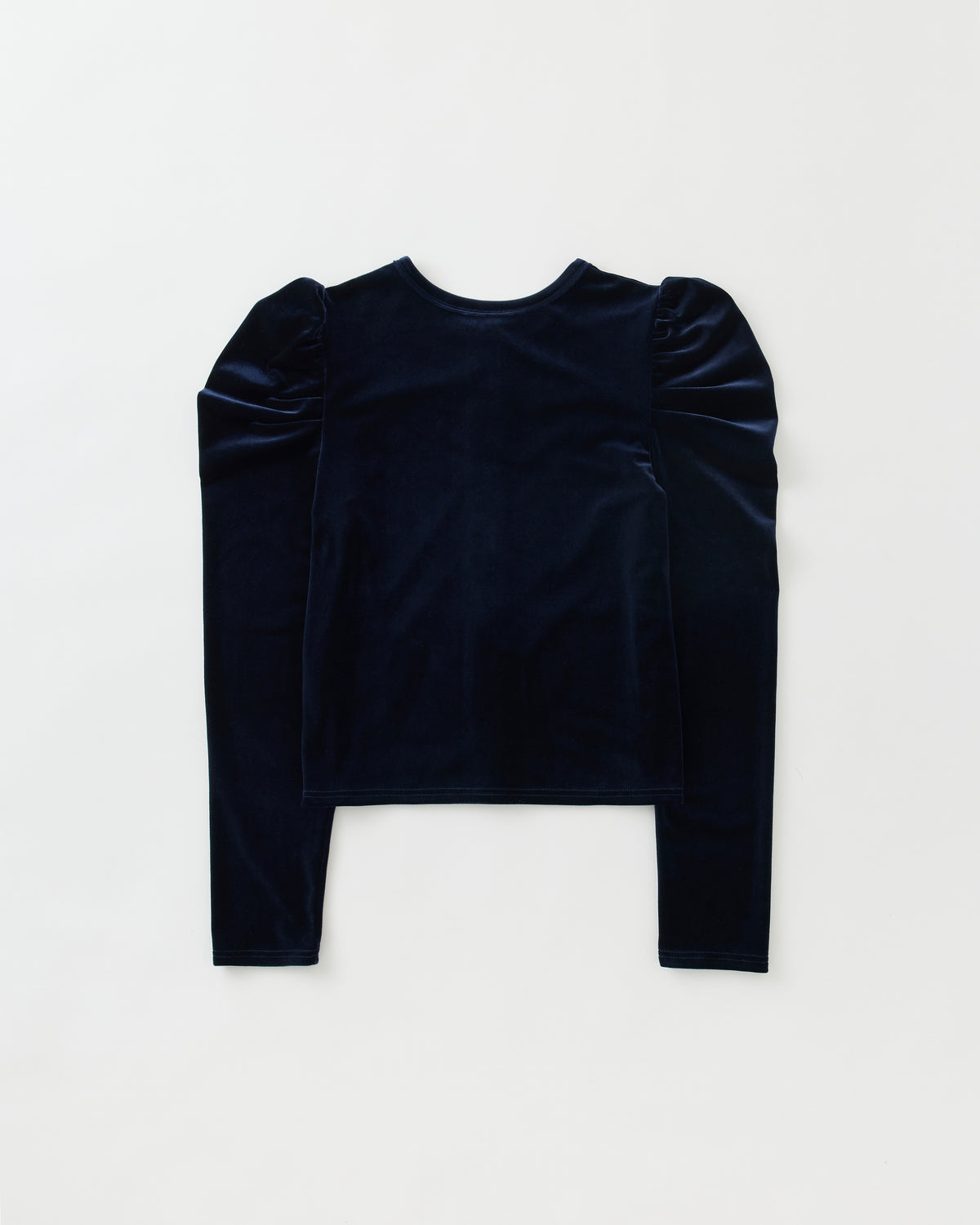 Puff gathered velour top