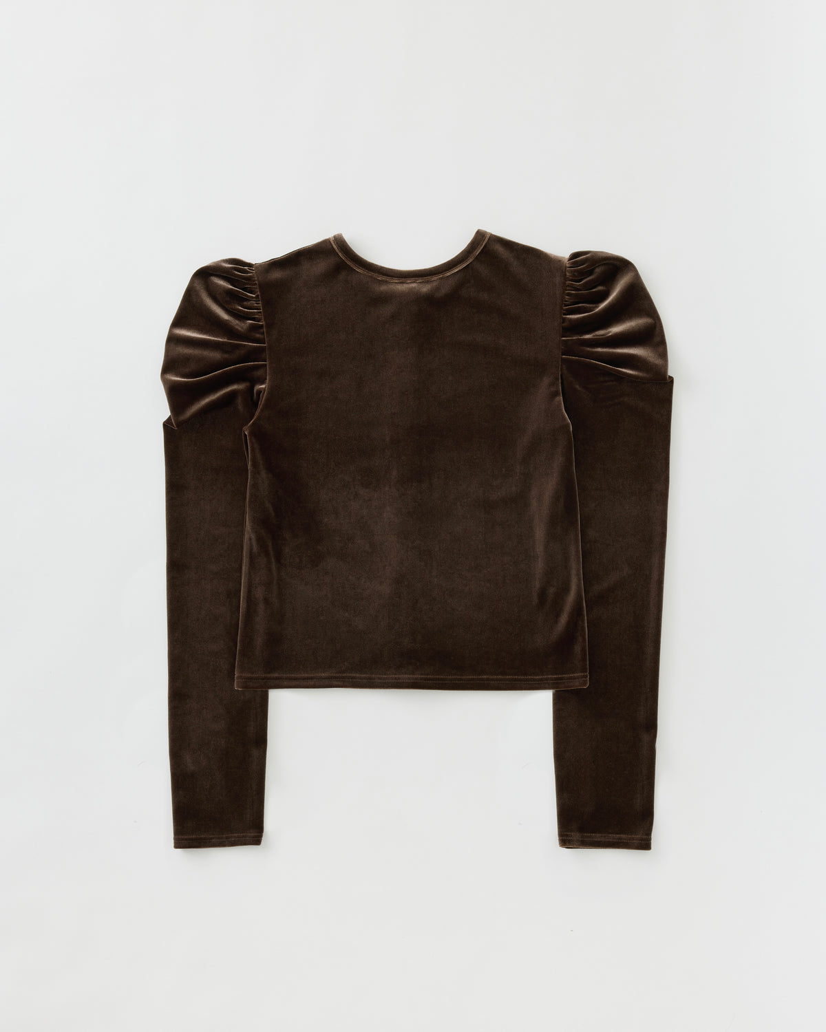 Puff gathered velour top
