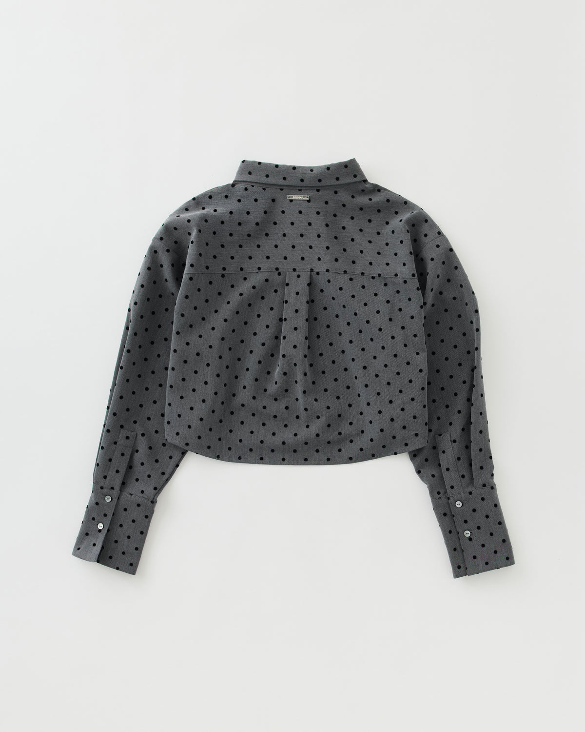 2way ribbon tie cropped shirt