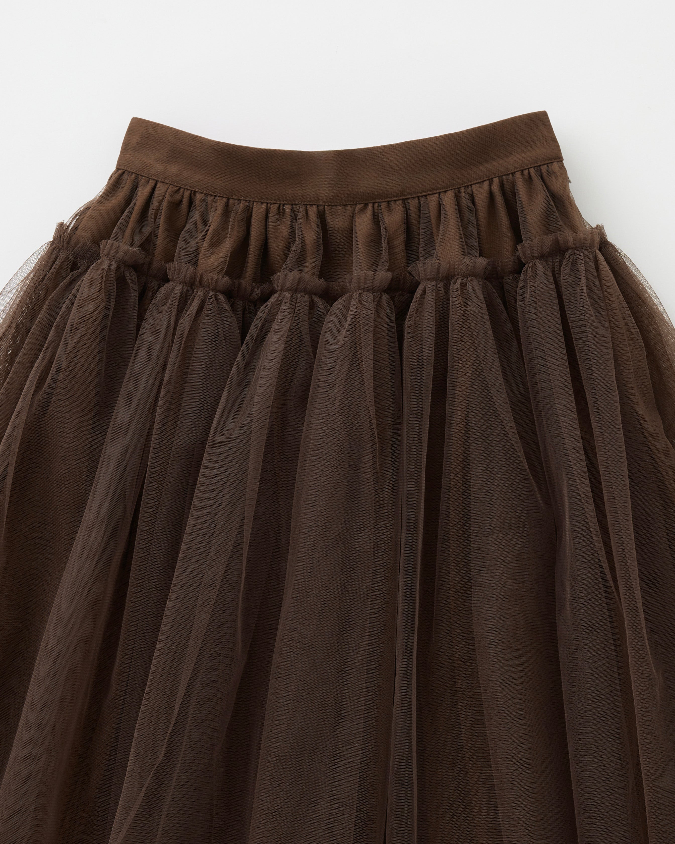 Store limited] Volume tulle skirt(brown)