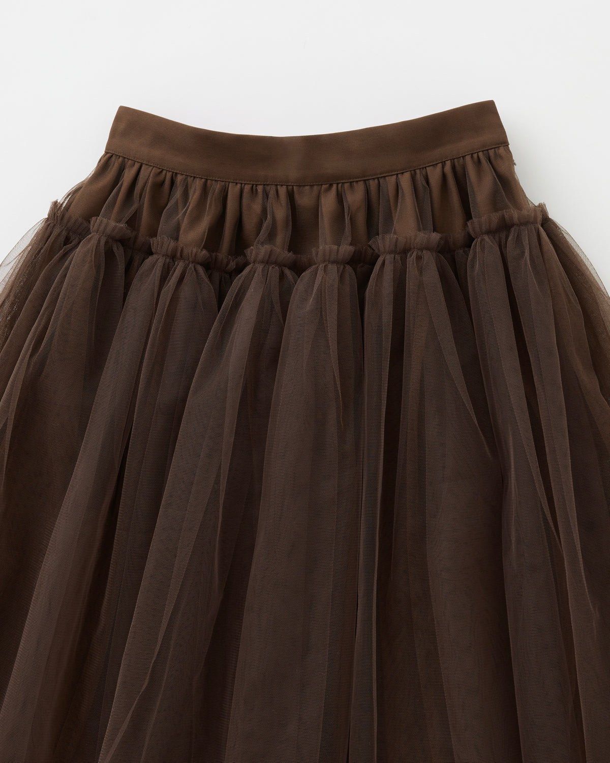 [Store limited] Volume tulle skirt(brown)