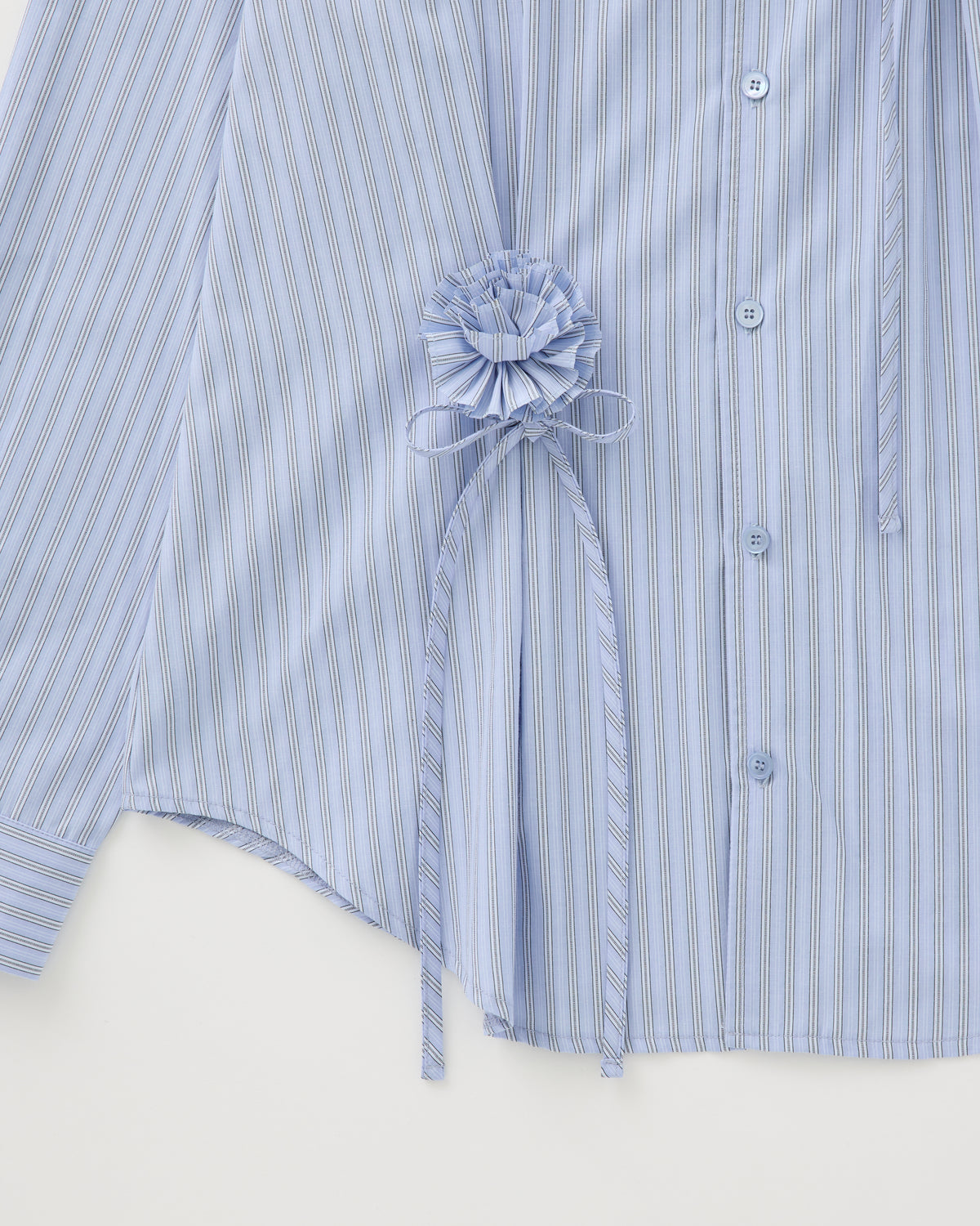 Fabric rose stripe shirt