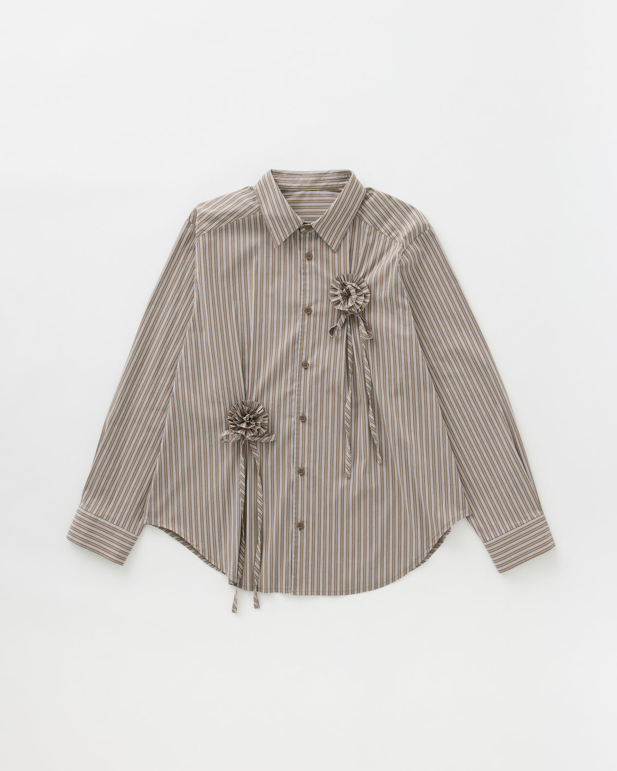 Fabric rose stripe shirt