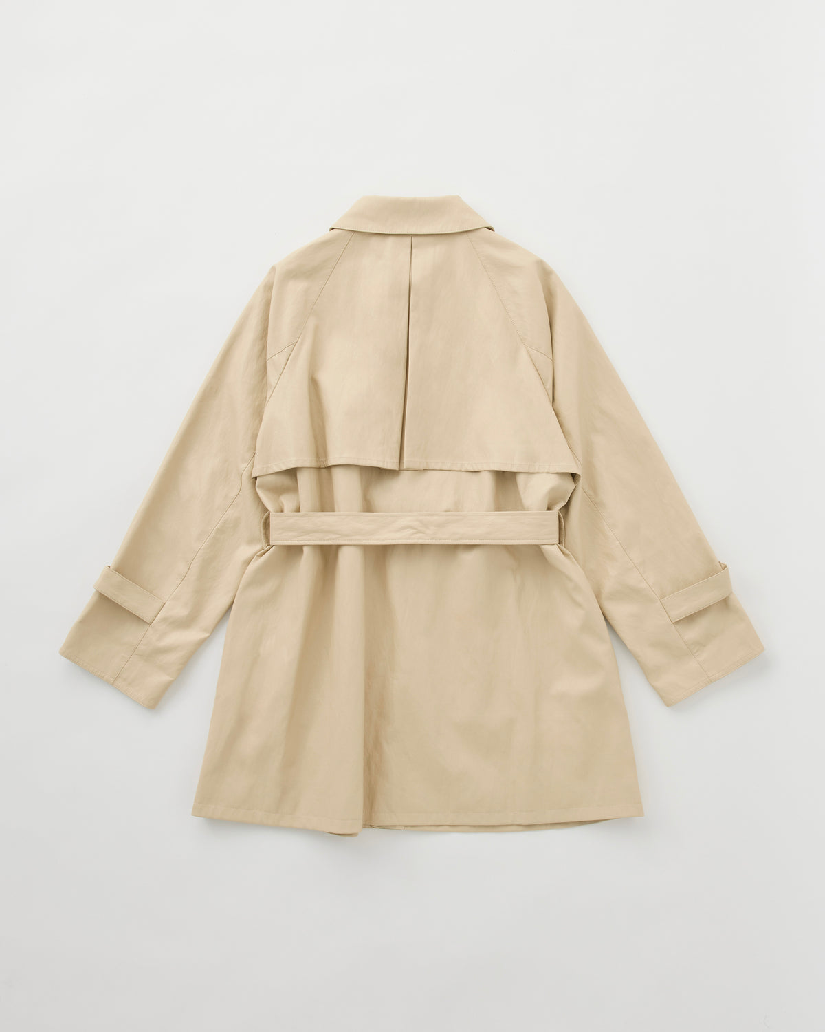 Fake leather utility midi coat