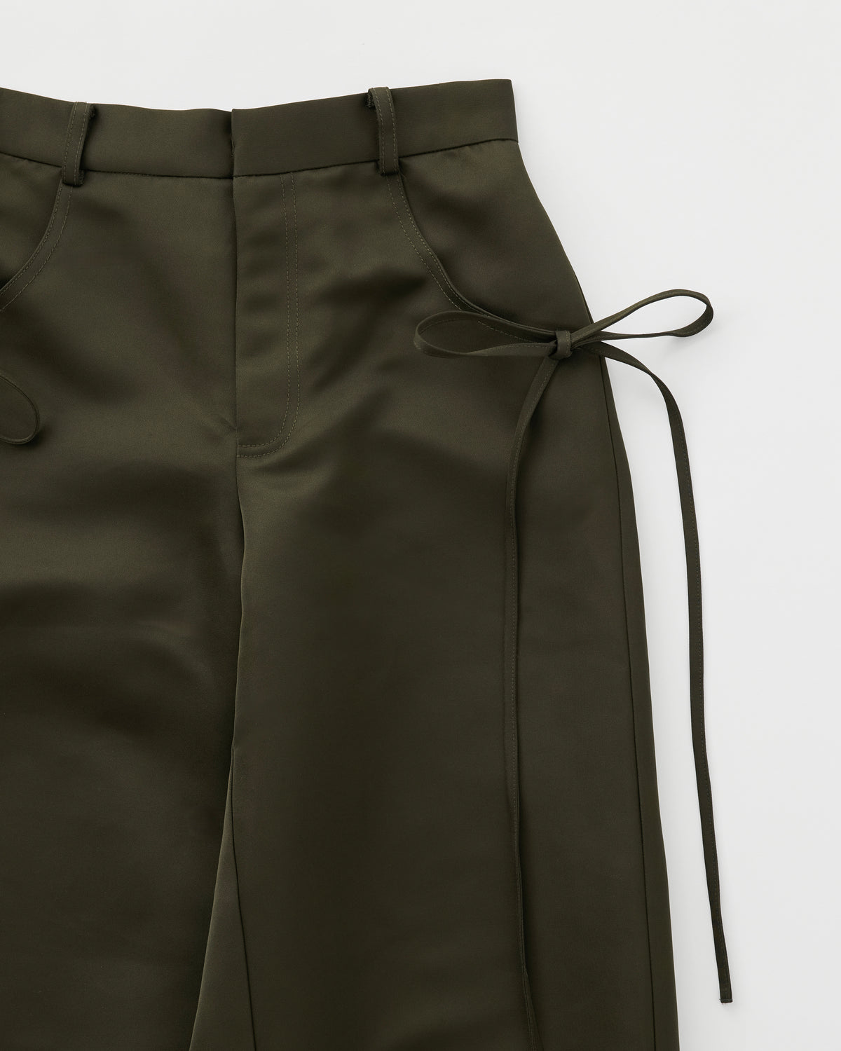 Side ribbon barrel pants