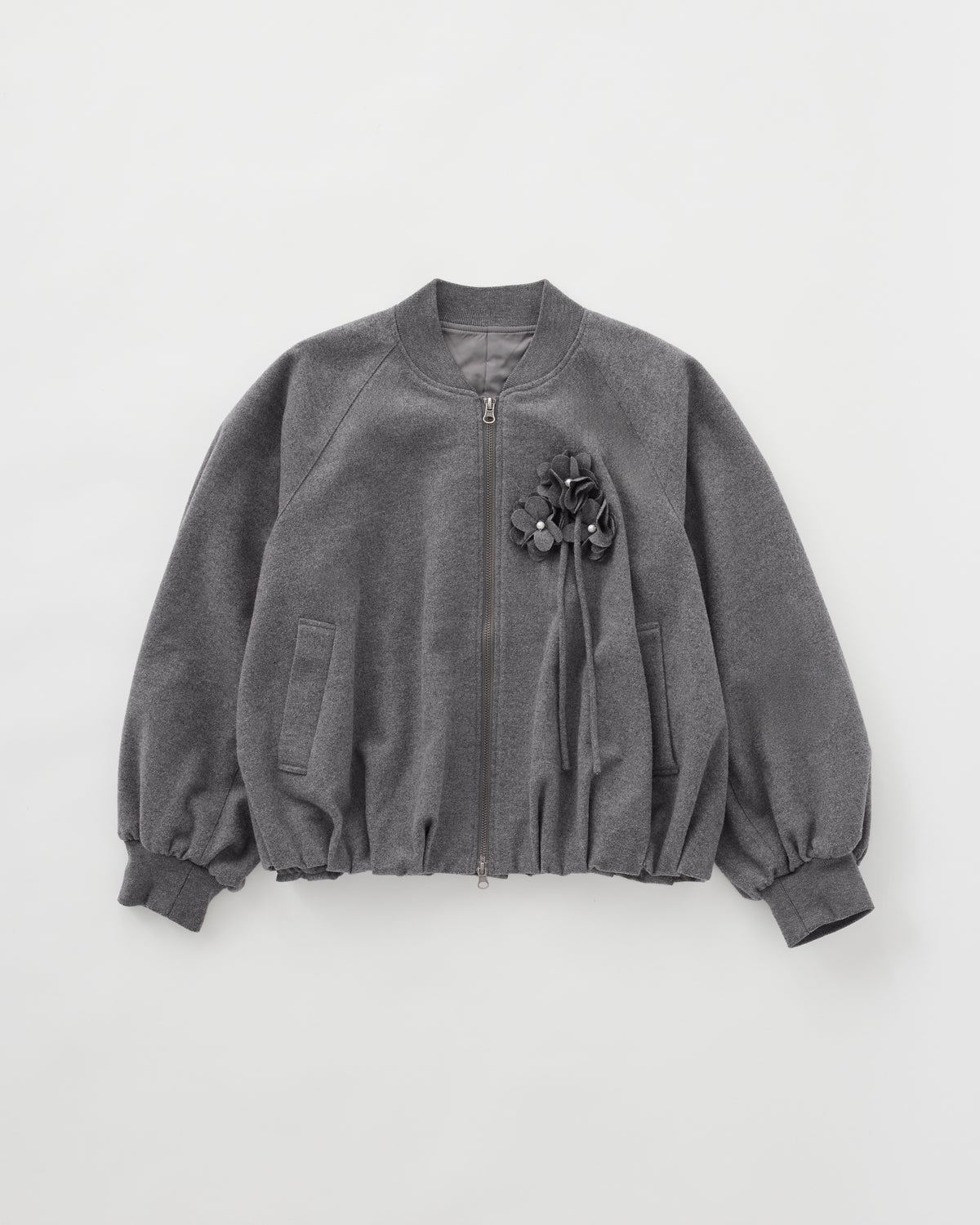 Melton fleur balloon jacket