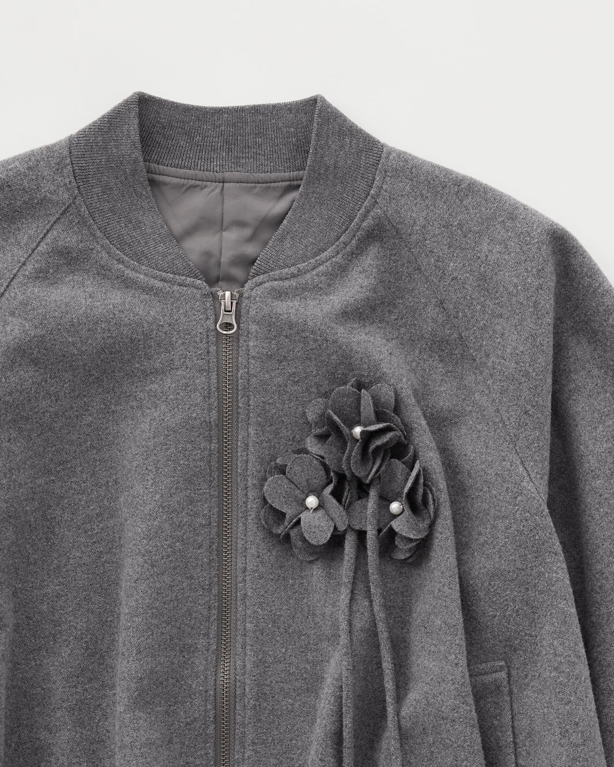 Melton fleur balloon jacket