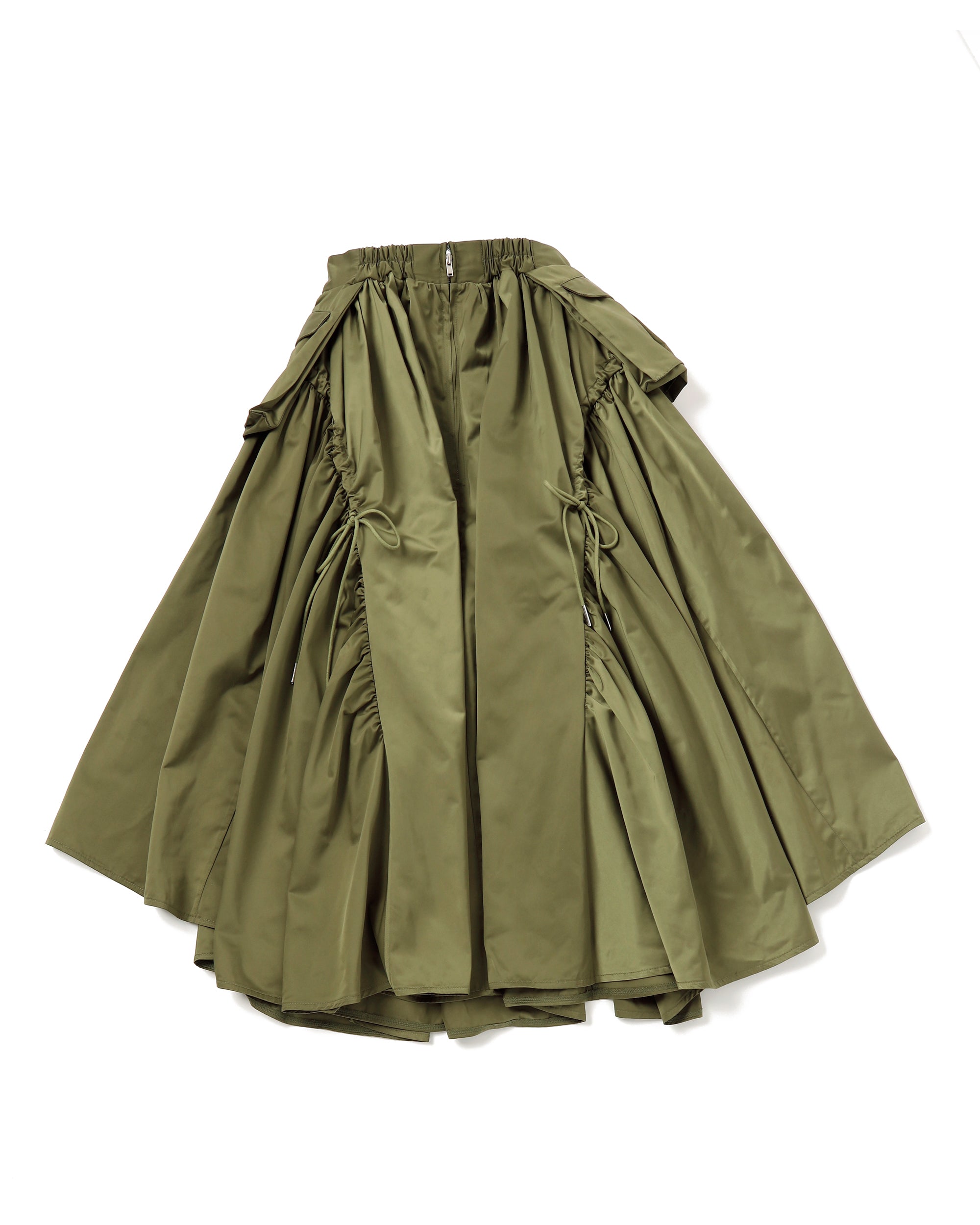 BIG POCKET GATHER SKIRT (KHAKI)