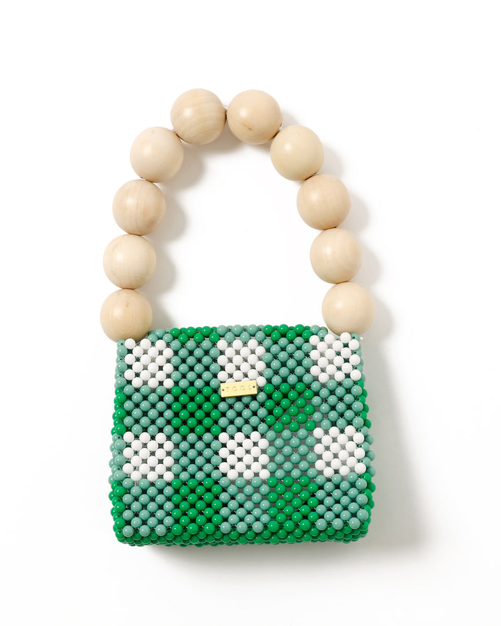 TOOSwood ball handbag (green checked) – POPPY