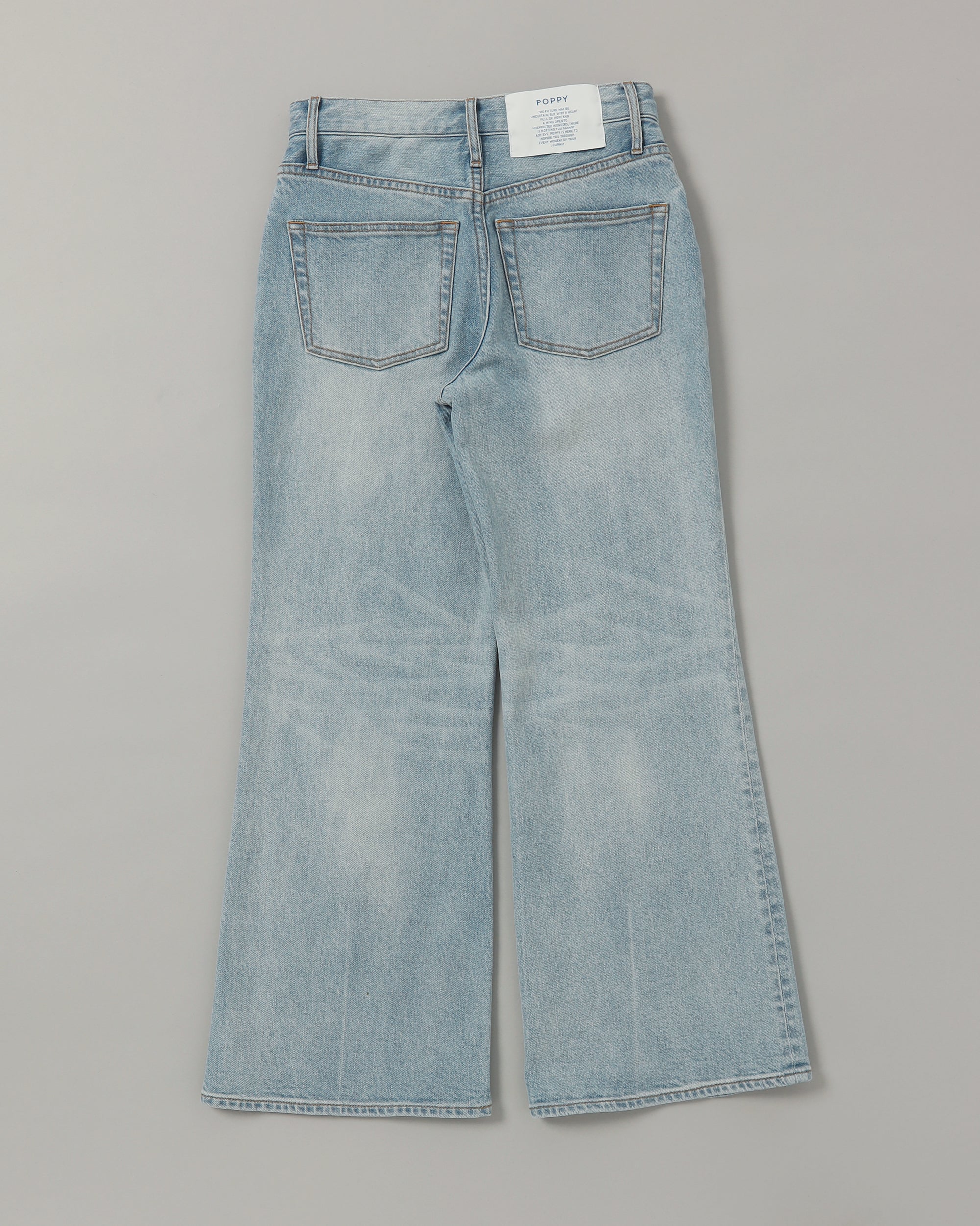 Semi-flare denim pants