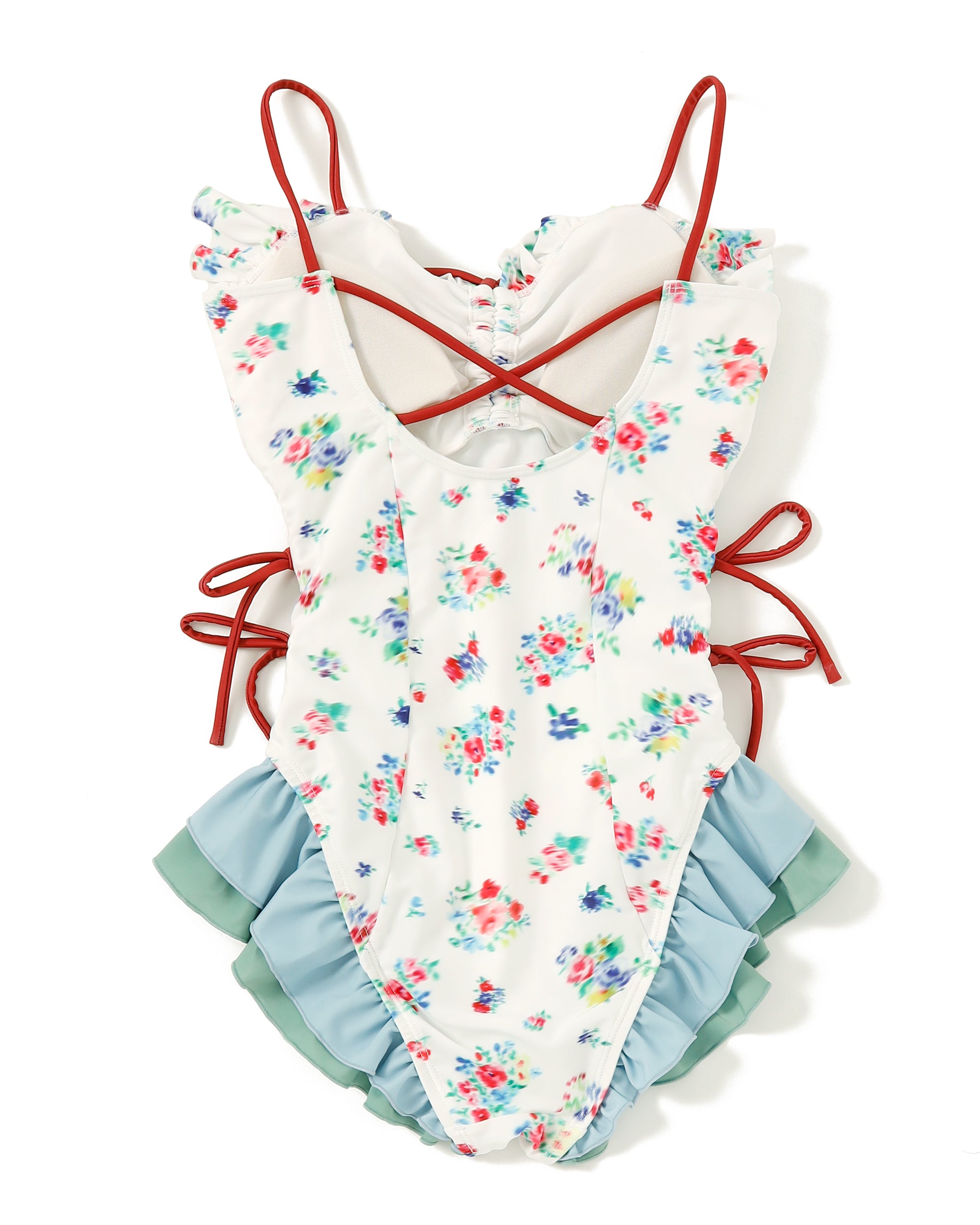 Ribbon cami swim leotard