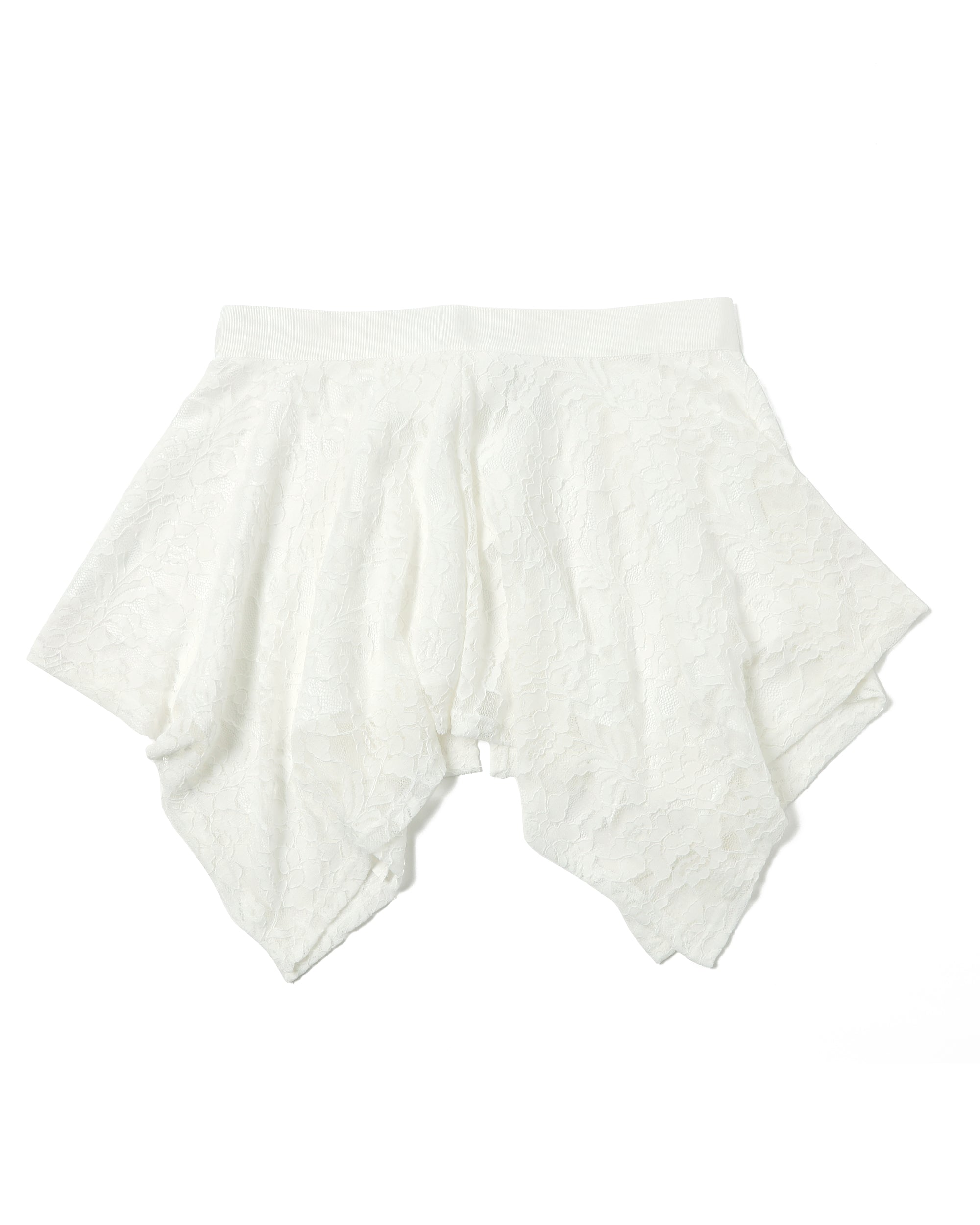 Lace draped wrap skirt