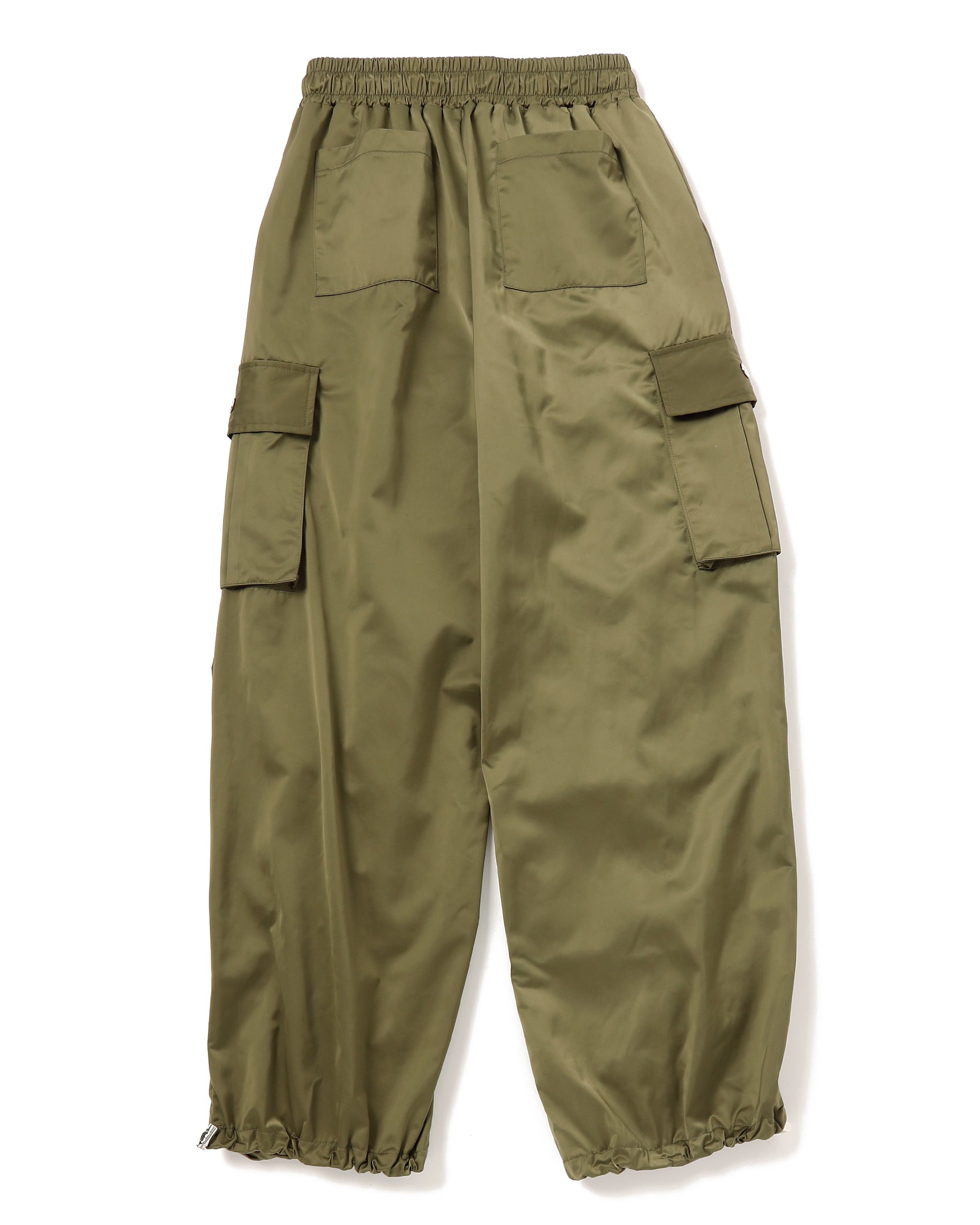 GATHER RIBBON CARGO PANTS (KHAKI)