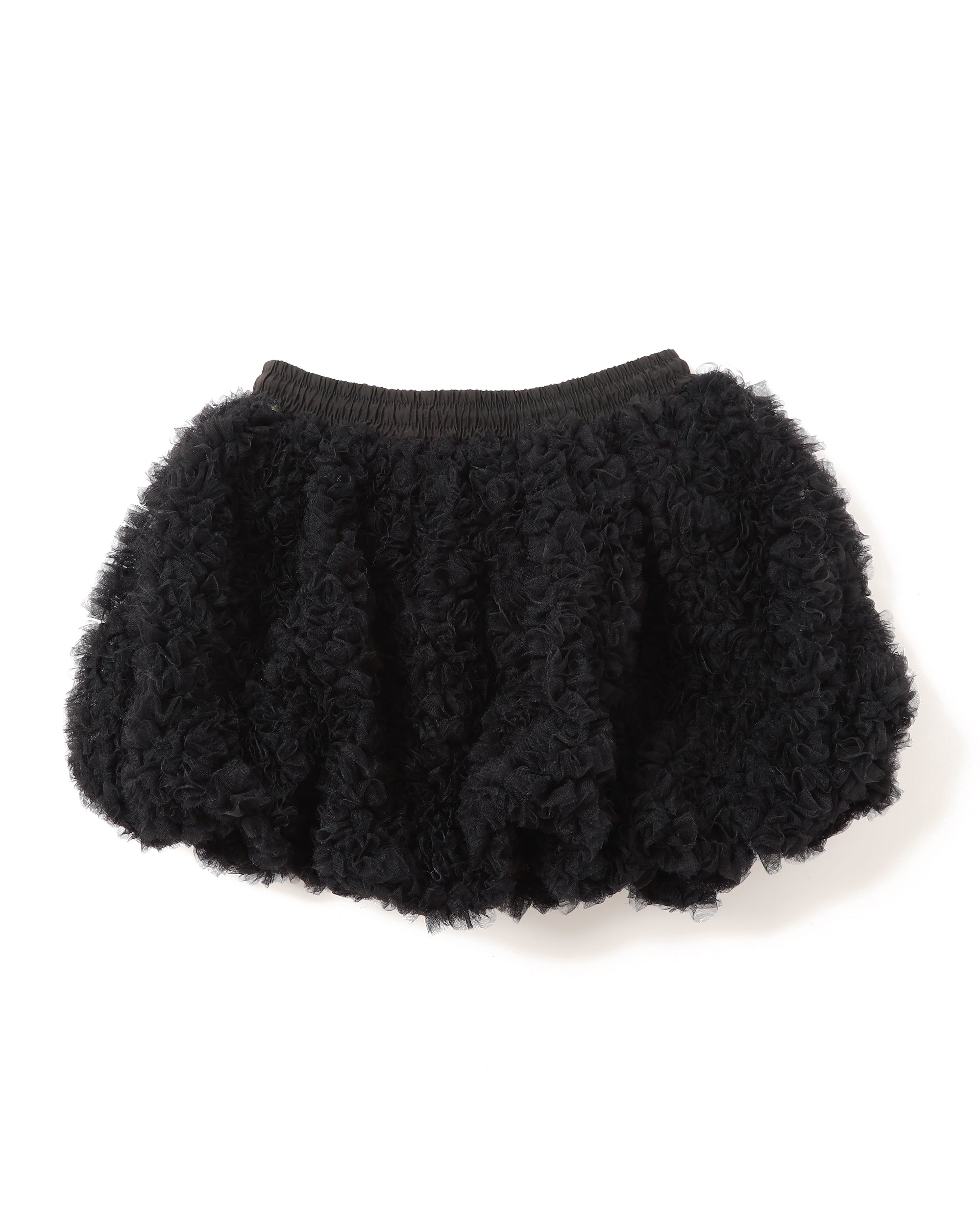 Tulle balloon mini skirt (black)