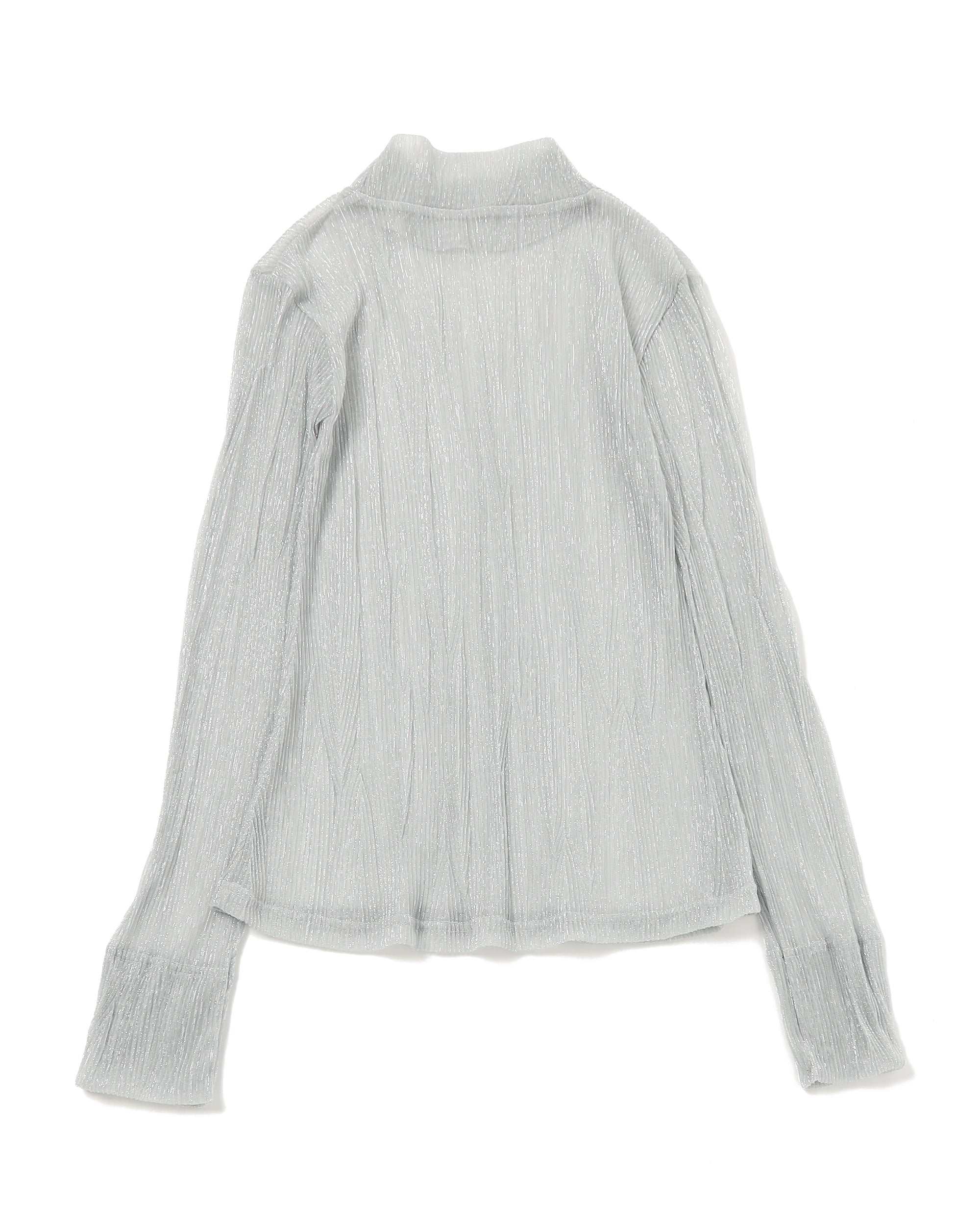 HIGH NECK GLITTER TOPS (SILVER)