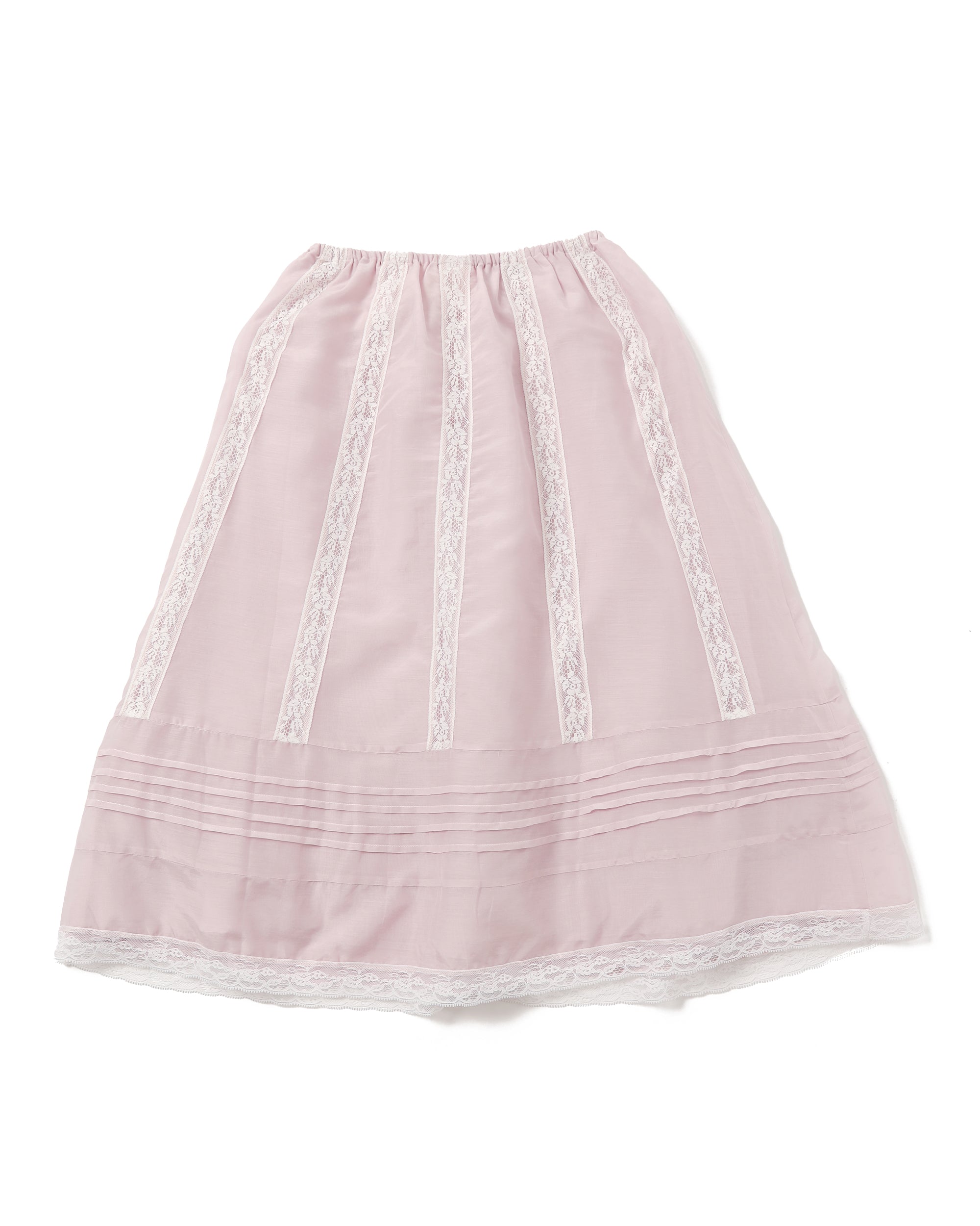 <b>yuhan wang</b><br>lace trimmed skirt / pink