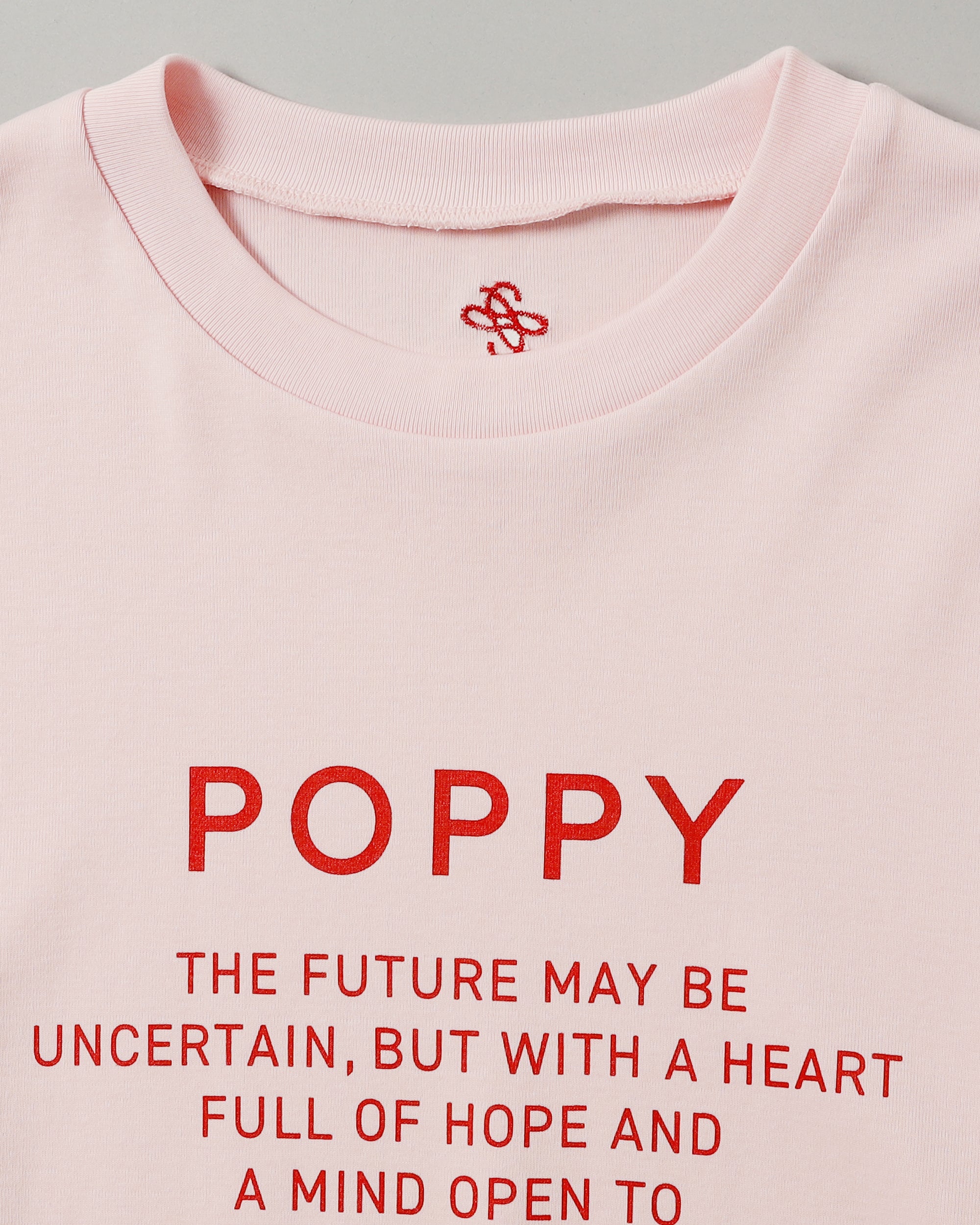 POPPY print long t-shirt (pink)