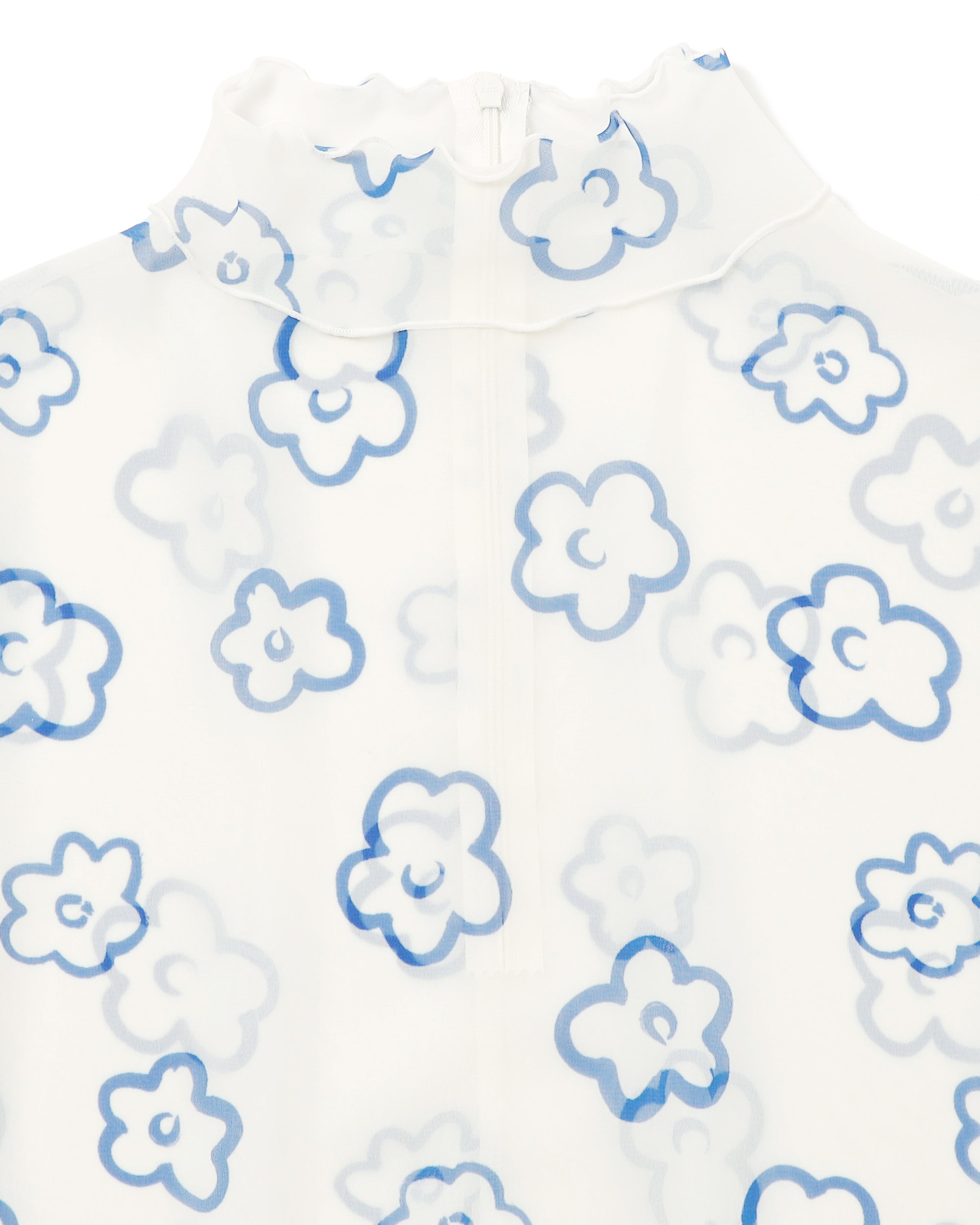 トップス Flower graffiti see-through tops(blue) Flower graffiti see-through tops(blue)