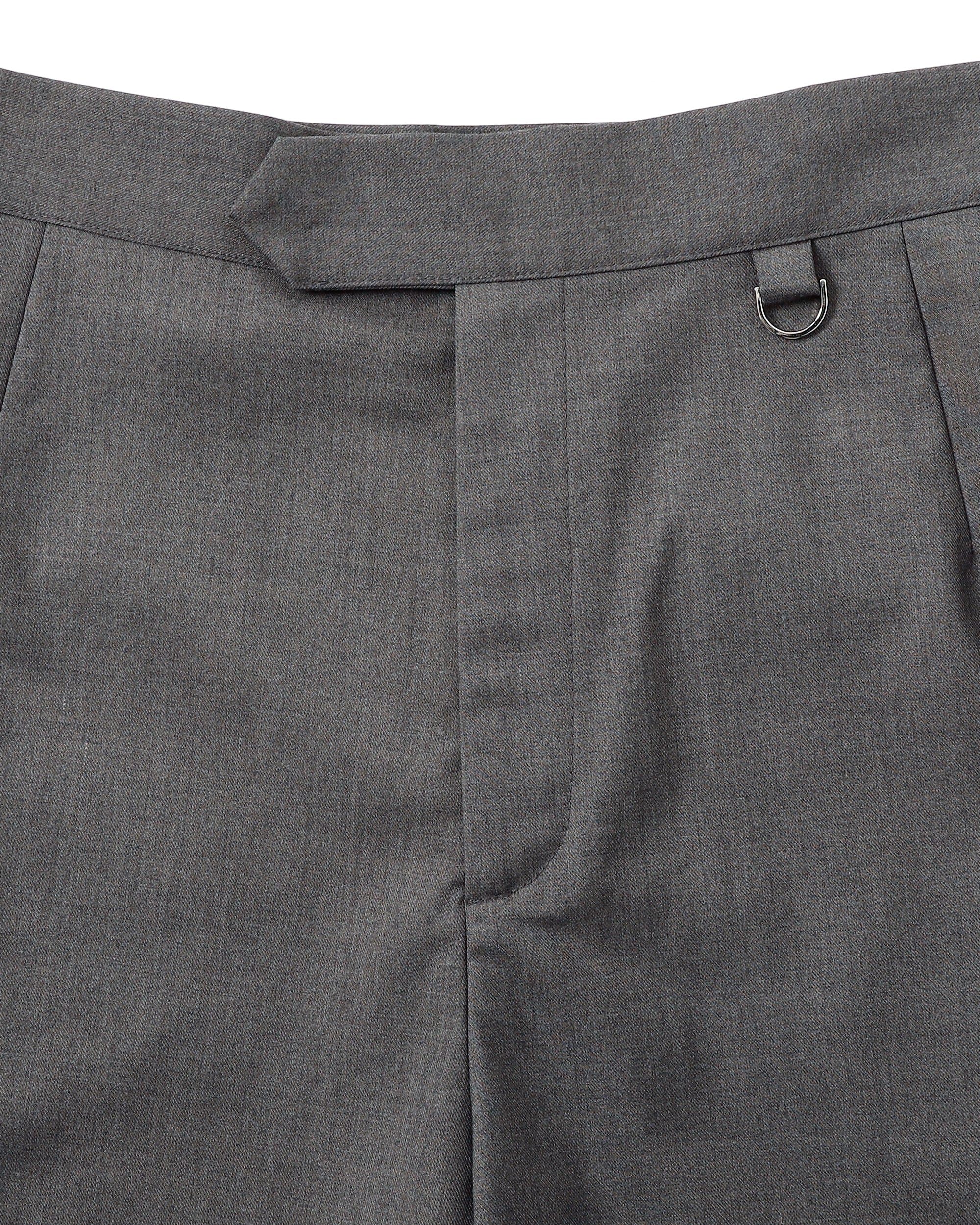 Lace Bermuda pants (stripe / gray)