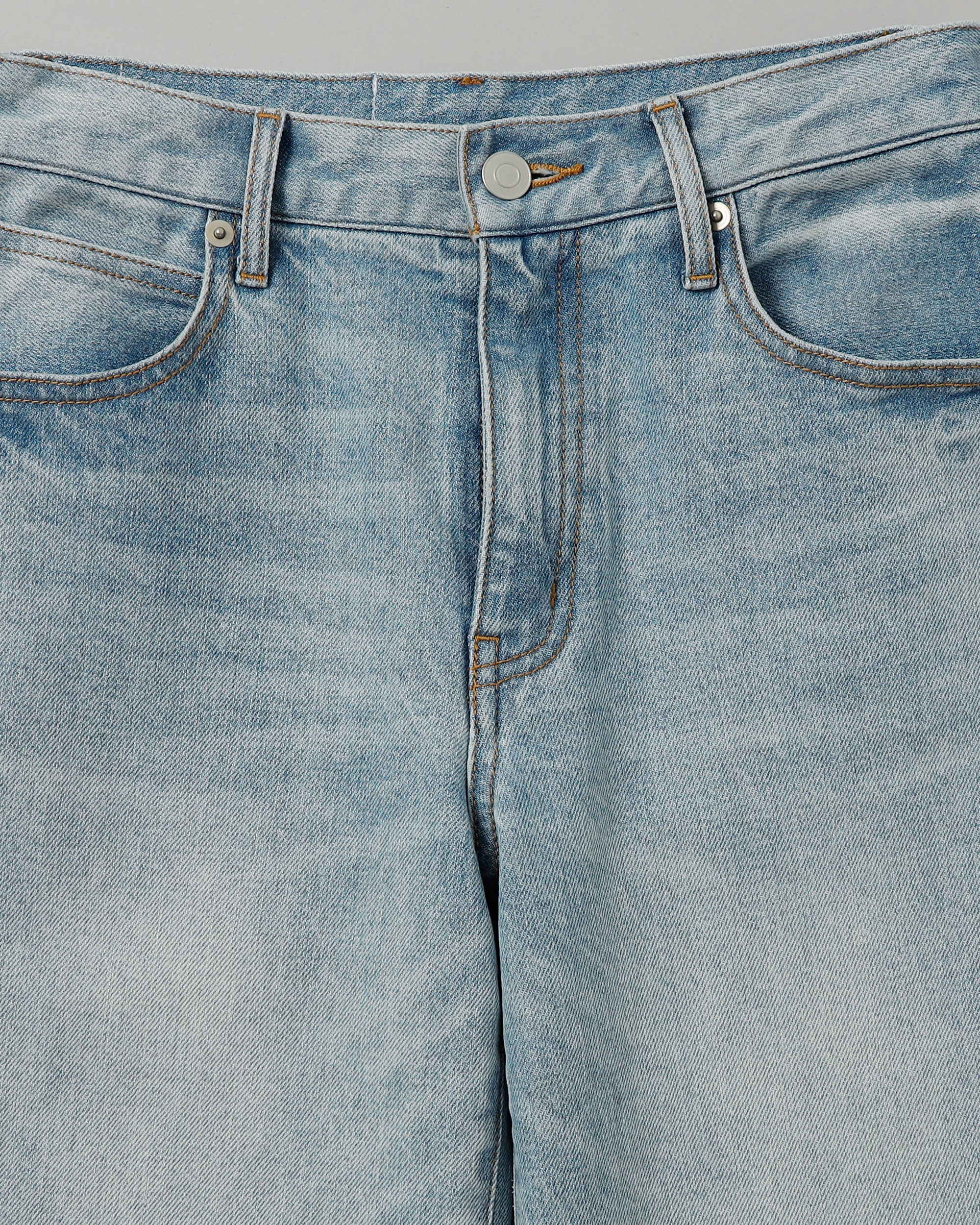 Semi-flare denim pants