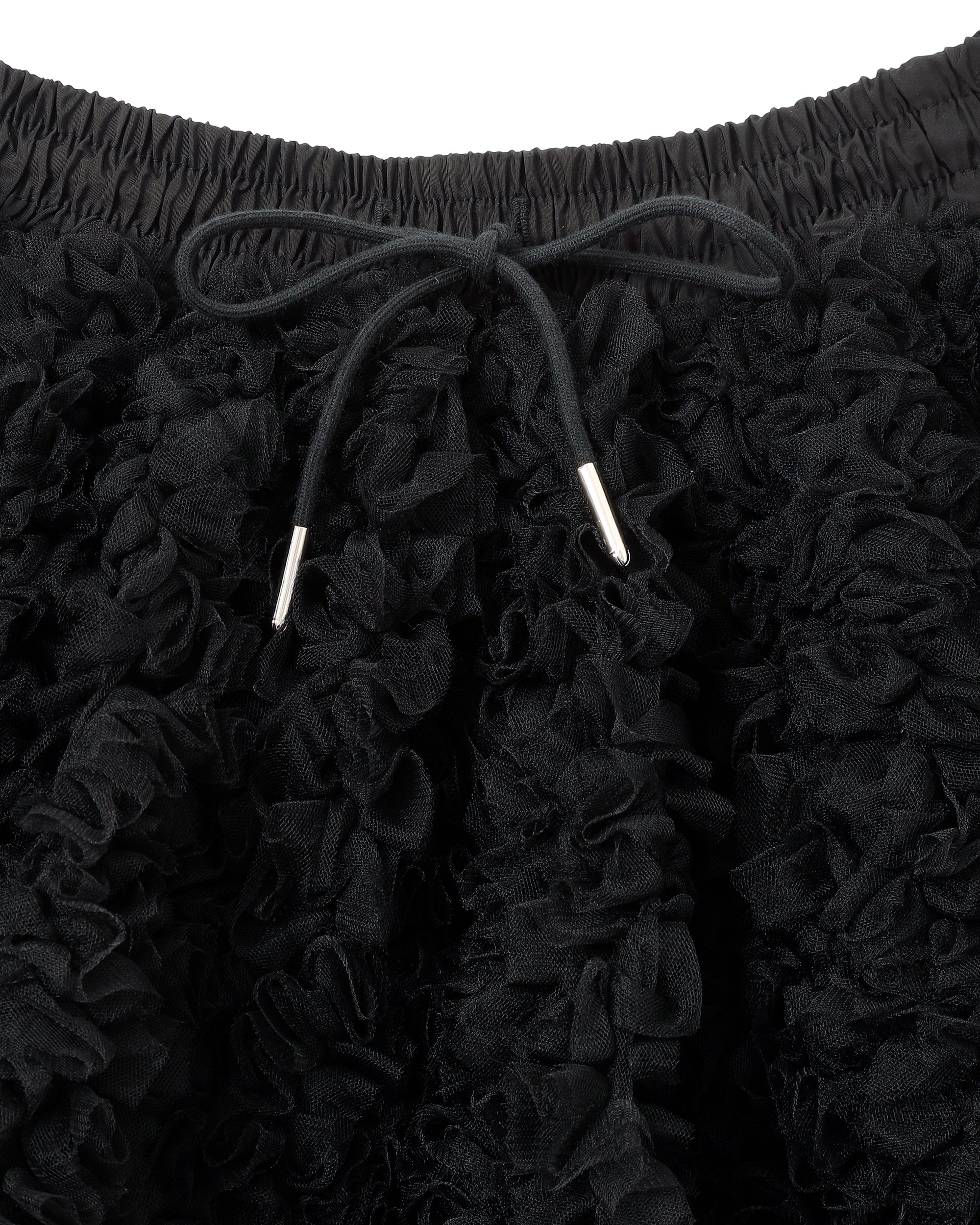 Tulle balloon mini skirt (black)