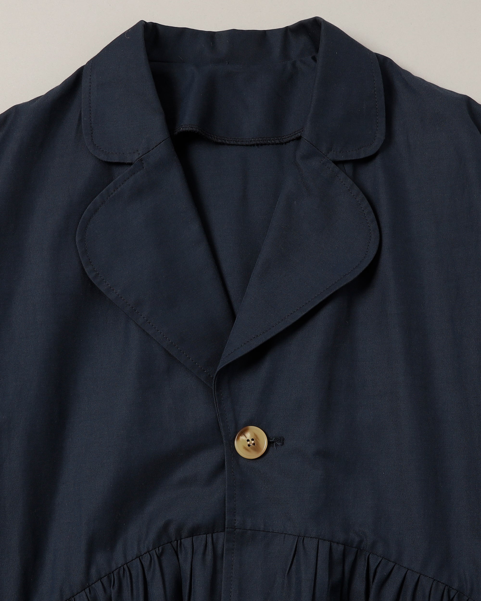 Balloon gather coat (navy)