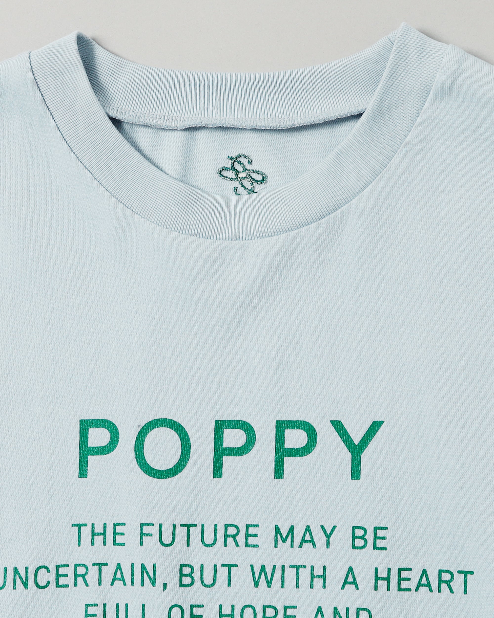 POPPY print long t-shirt (light blue)