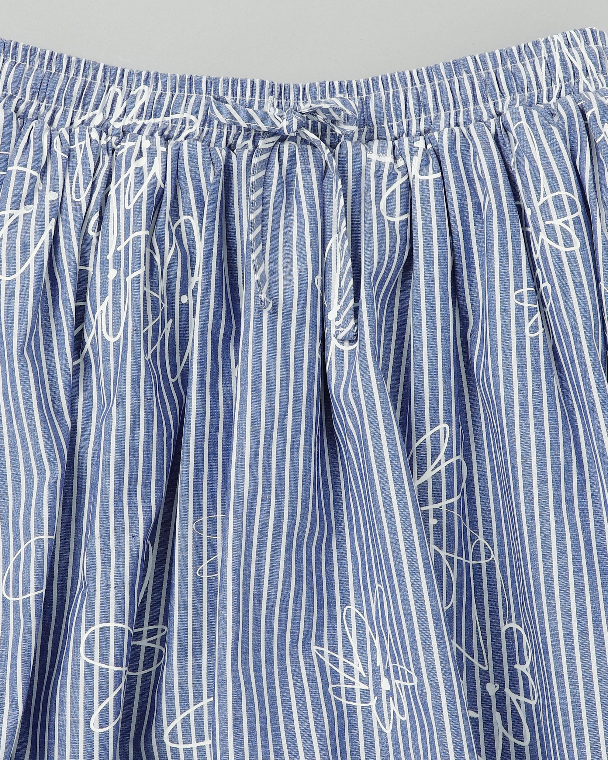 Balloon mini skirt (blue flower)