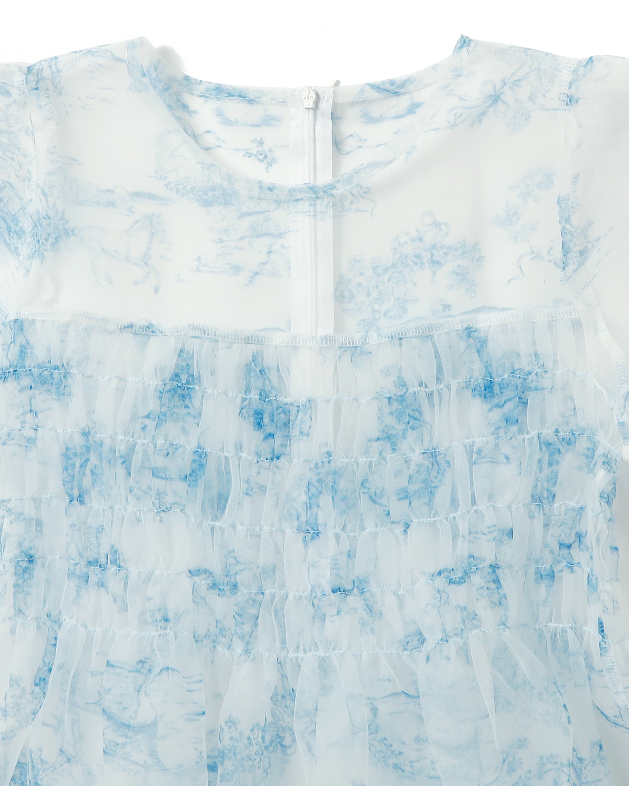 Toile de Jouy organdy shirring tunic
