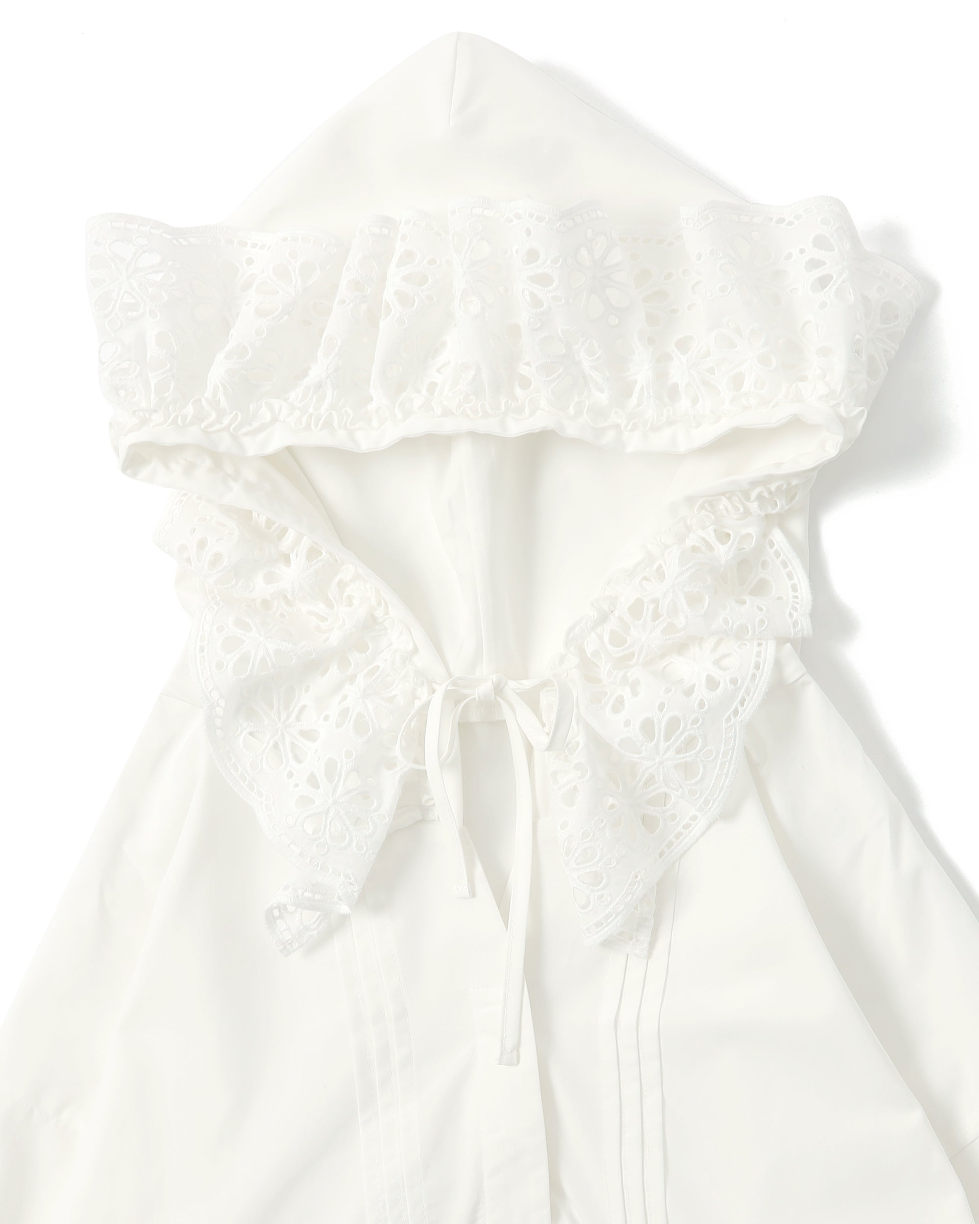 Cotton lace hoodie dress