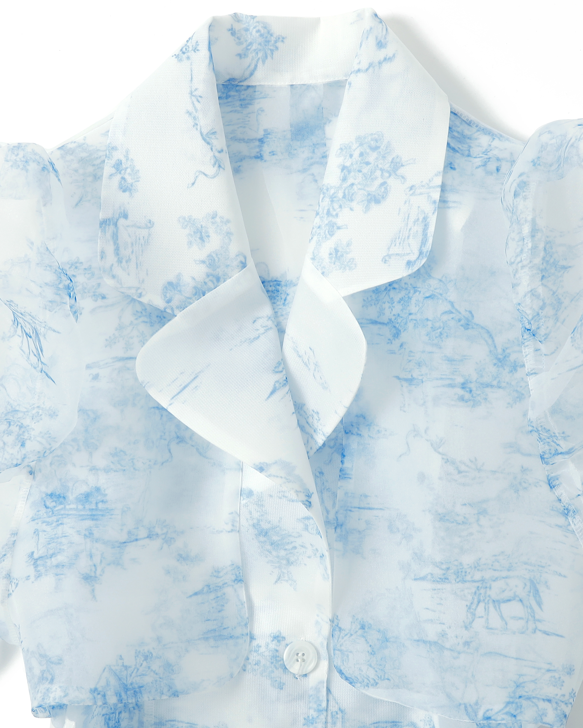 Toile de Jouy organdy dress coat dress
