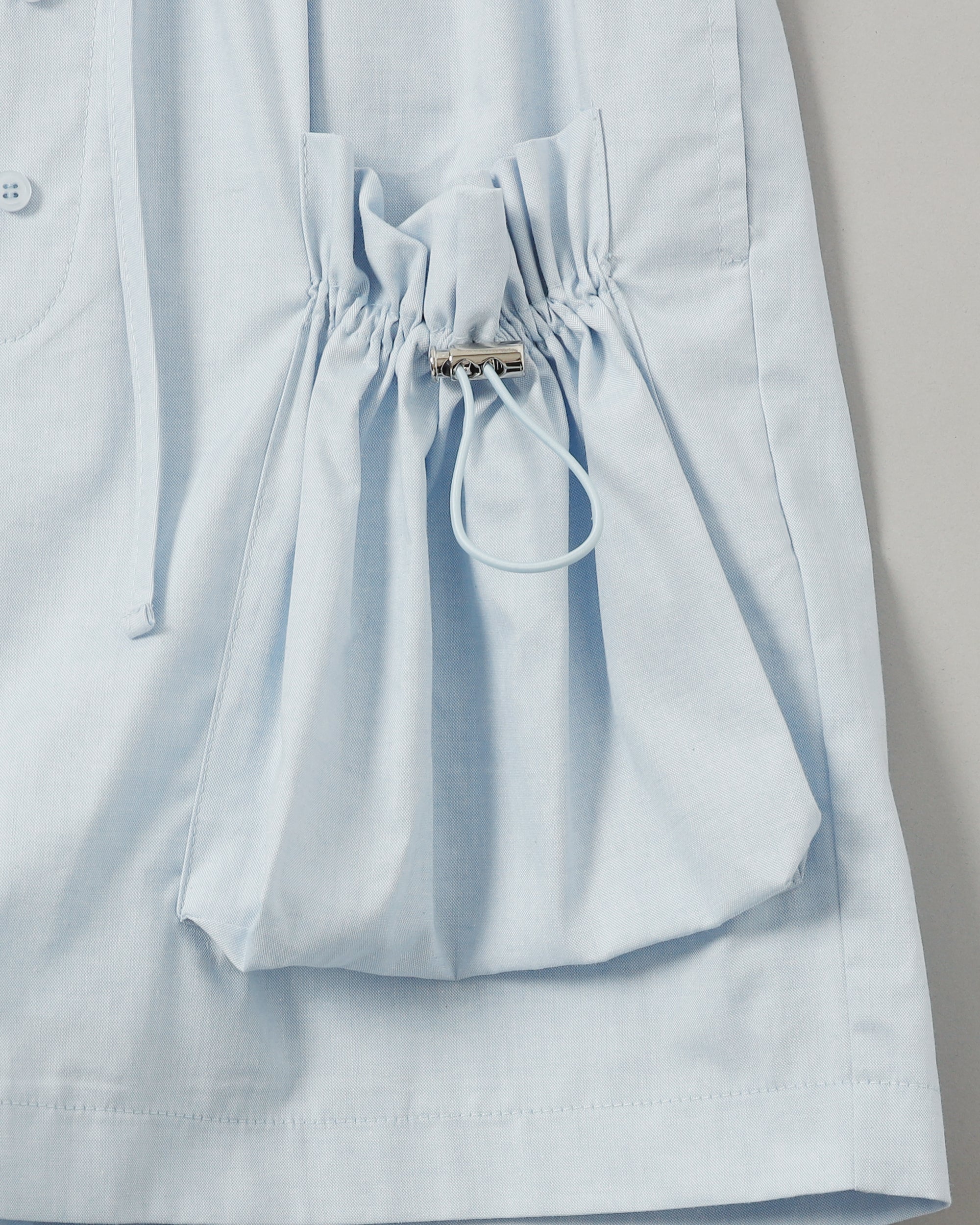 パンツ poppy DRAWSTRING POCKET SHORT PANTS Drawstring pocket short pants (light blue)