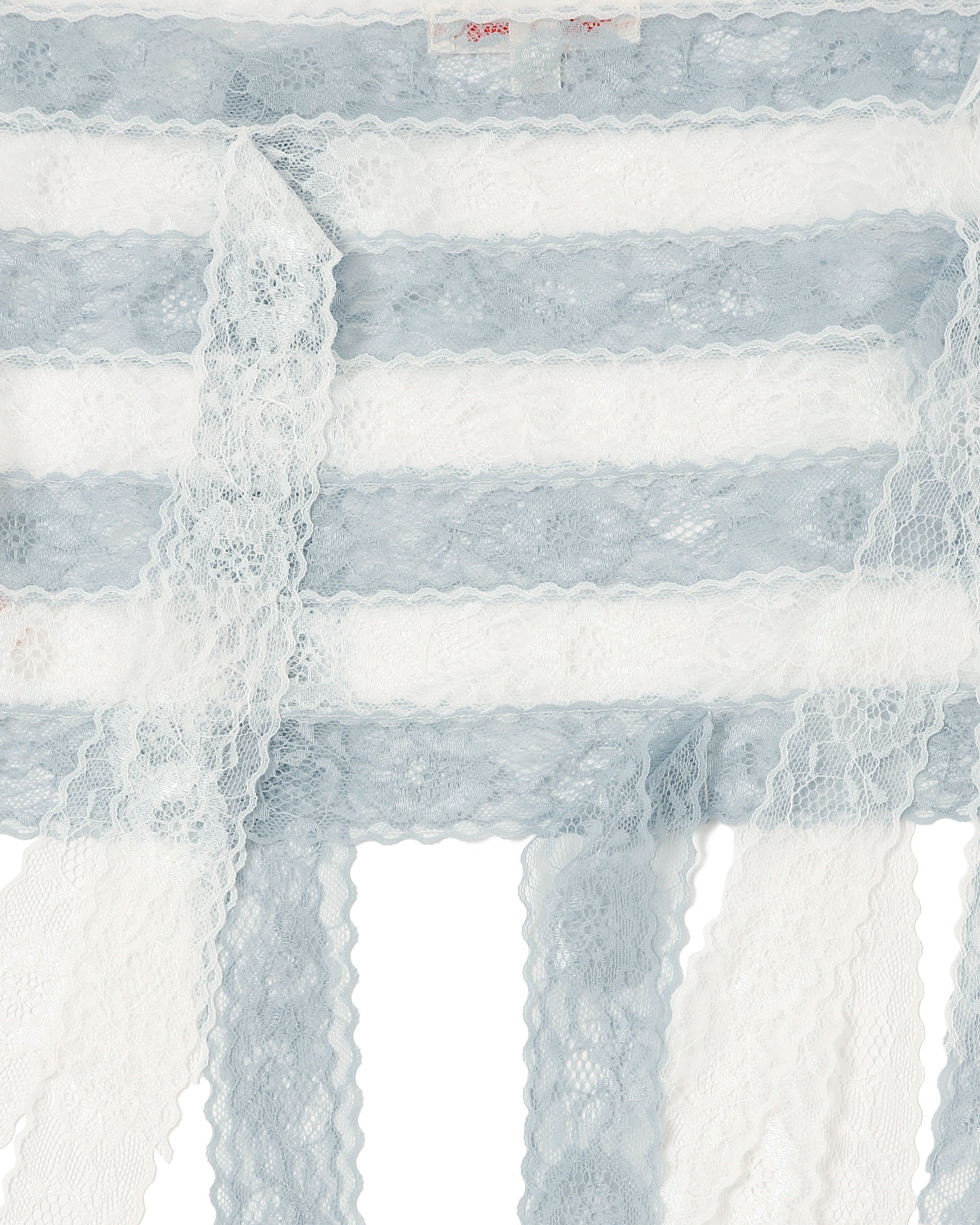 <b>yuhan wang</b><br>lace trimmed stripe mini skirt / Blue / White