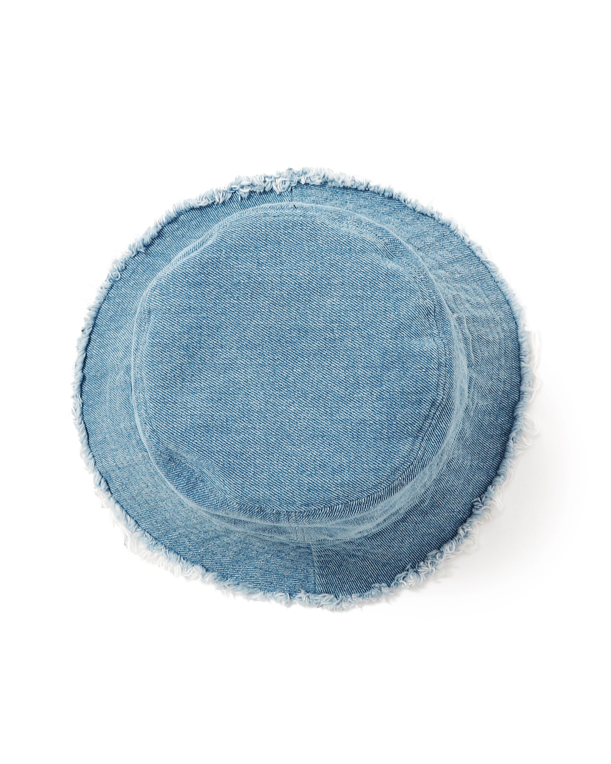 "P" embroidered denim bucket hat