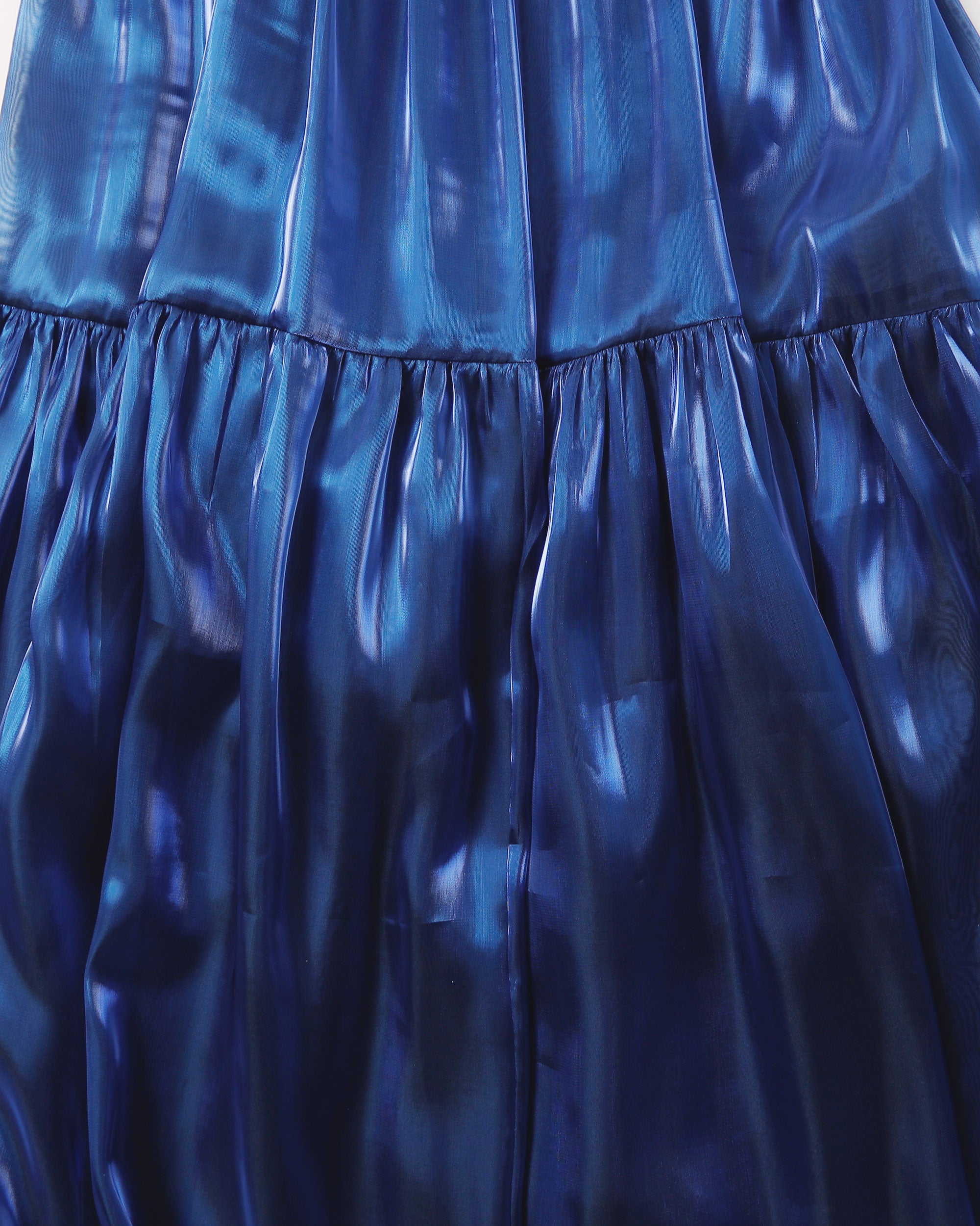 Organdy tiered cami dress (Navy)