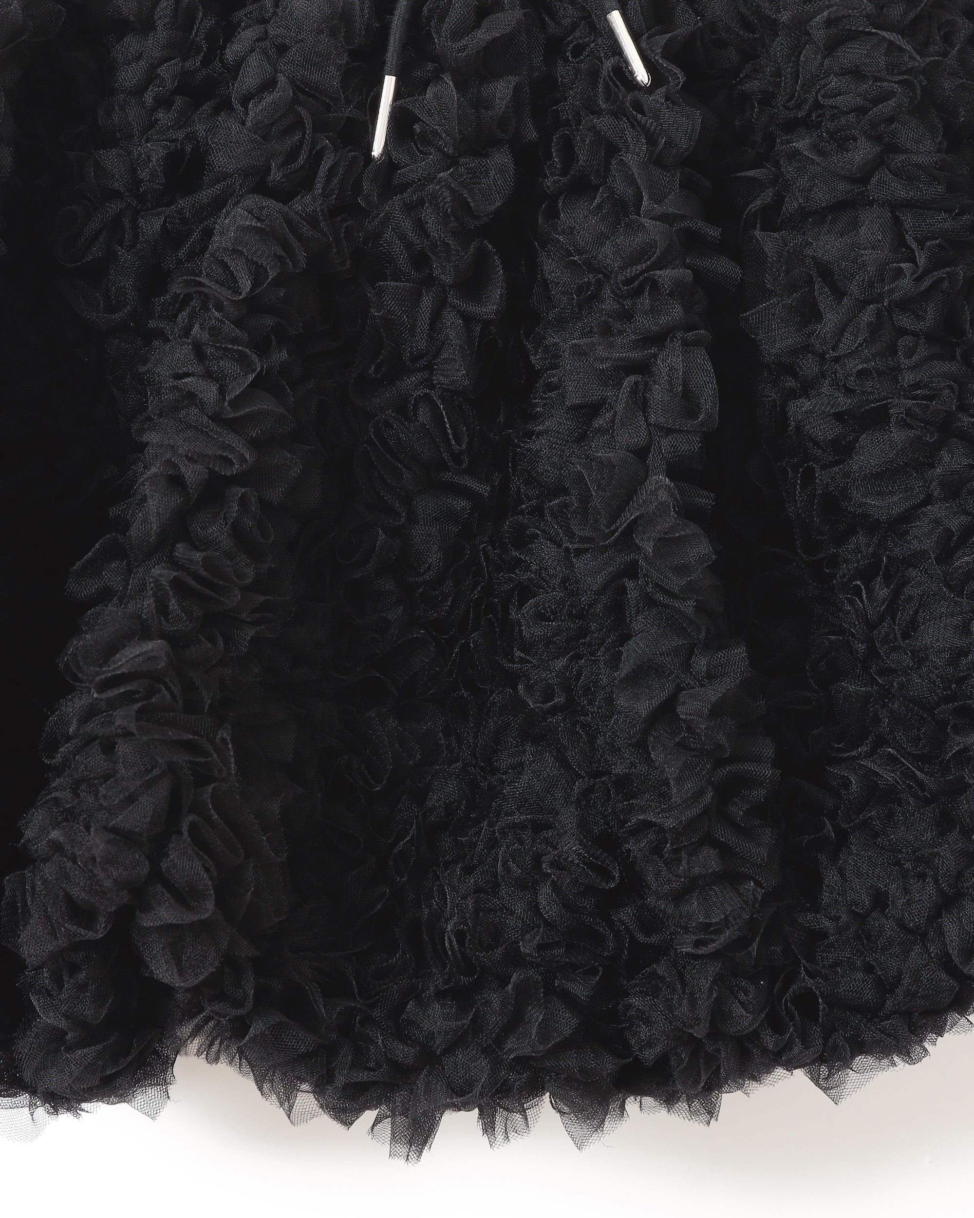 Tulle balloon mini skirt (black)