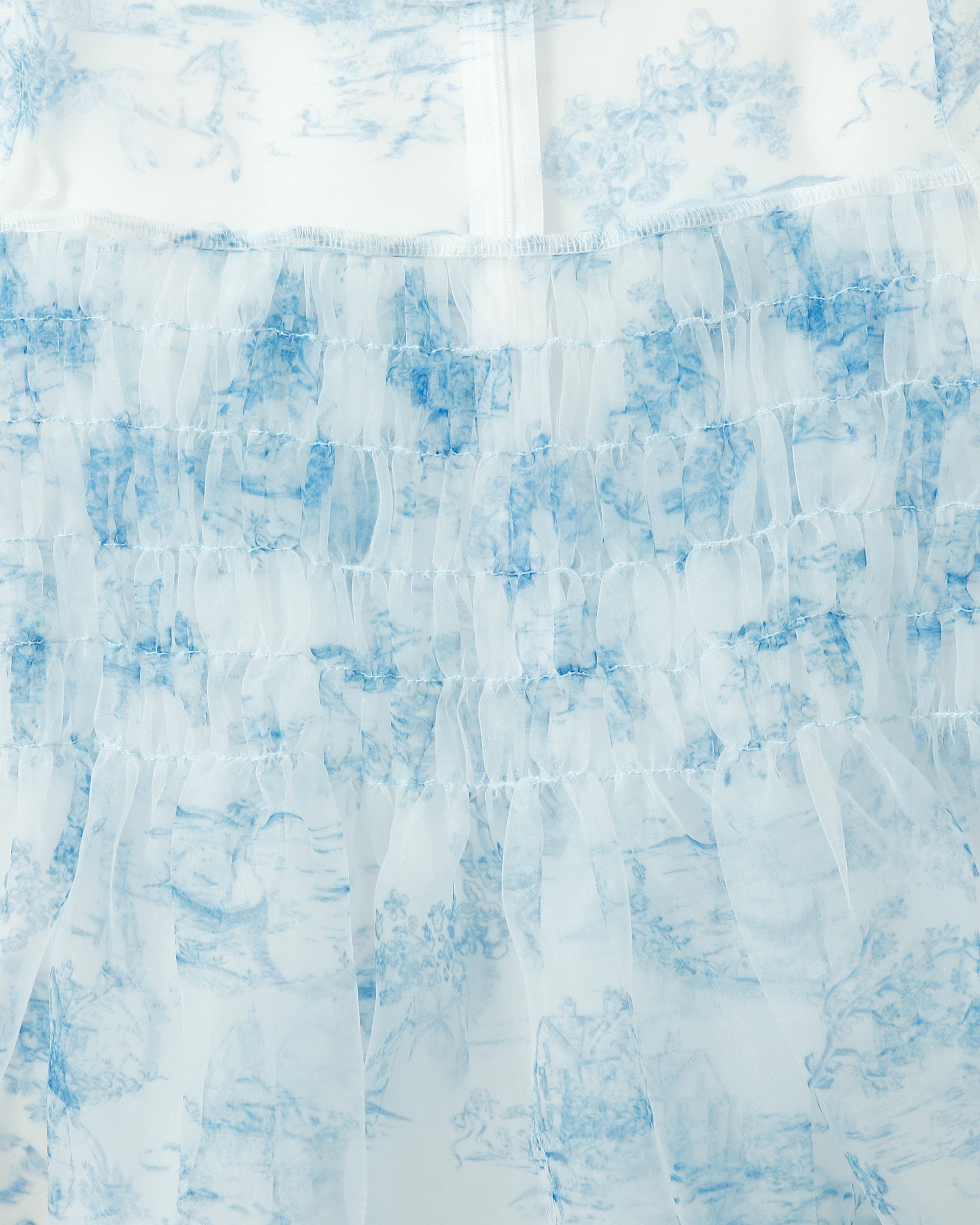 Toile de Jouy organdy shirring tunic