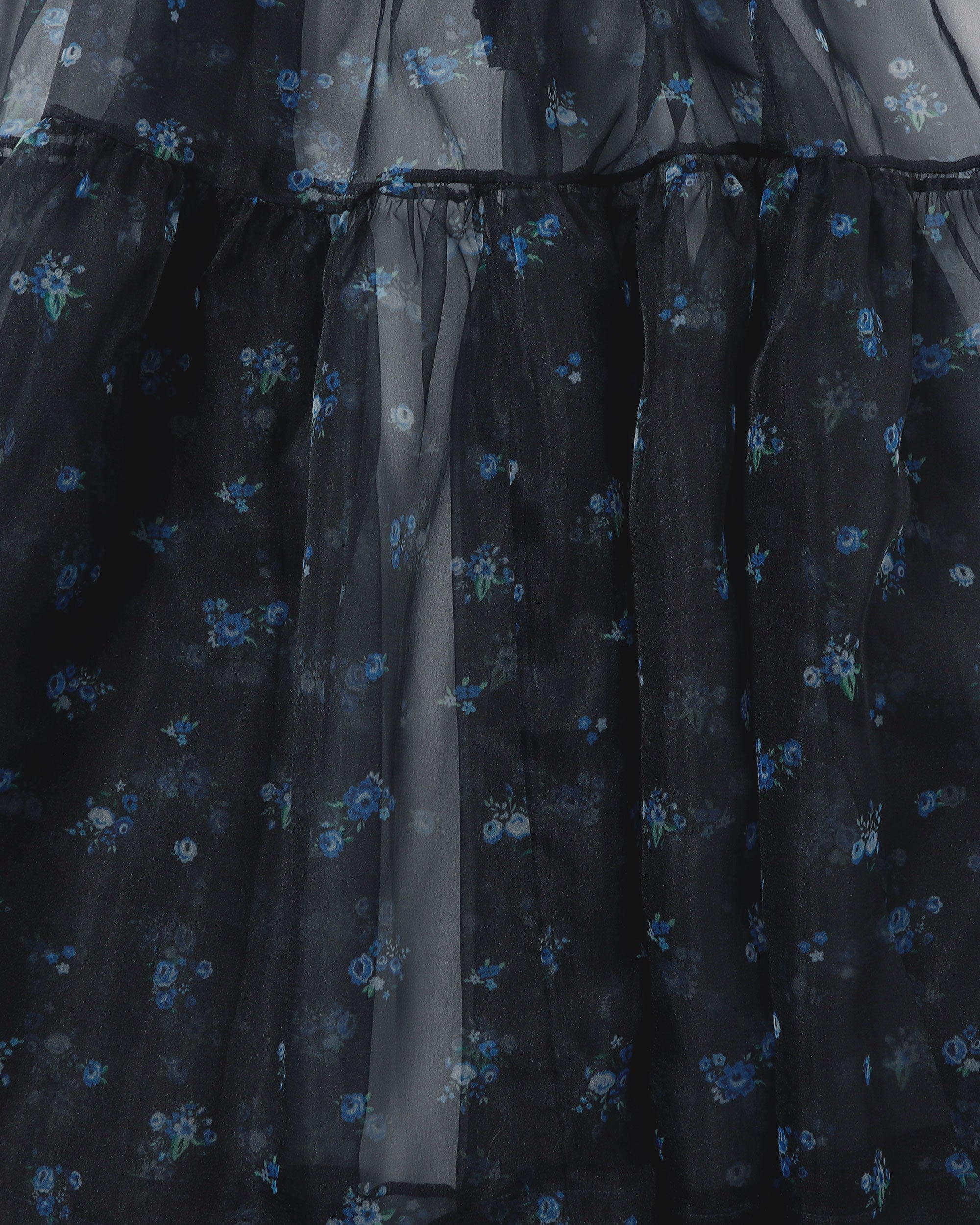 Organdy tiered cami dress (Navy flower)