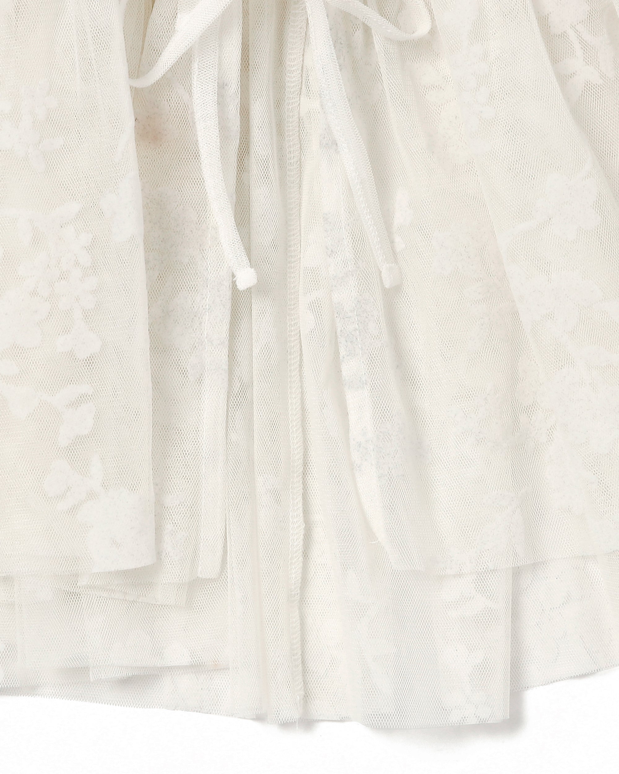 PUFF TIED BOLERO (FLOCKY WHITE)