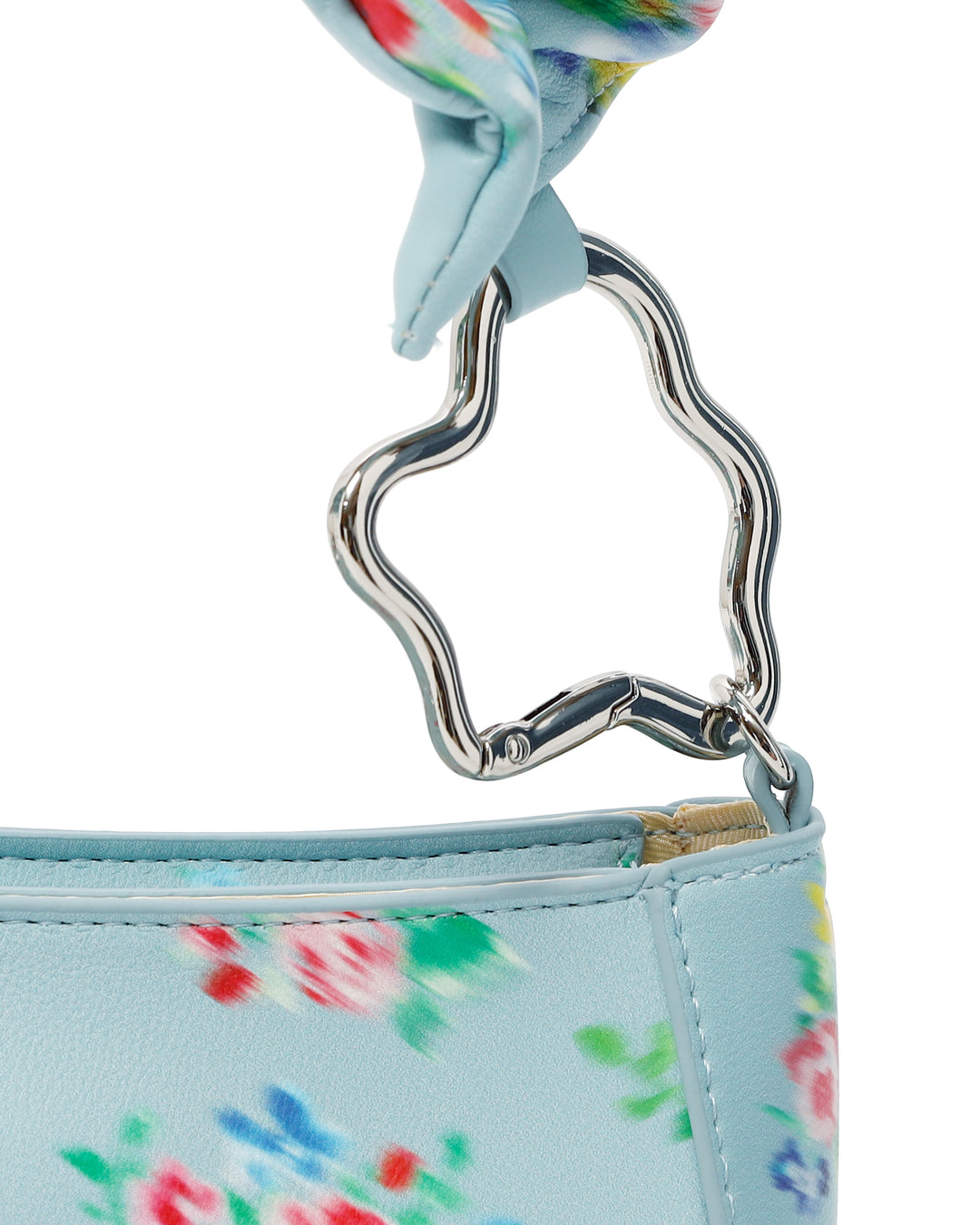 Blurred leather handbag (blue) – POPPY