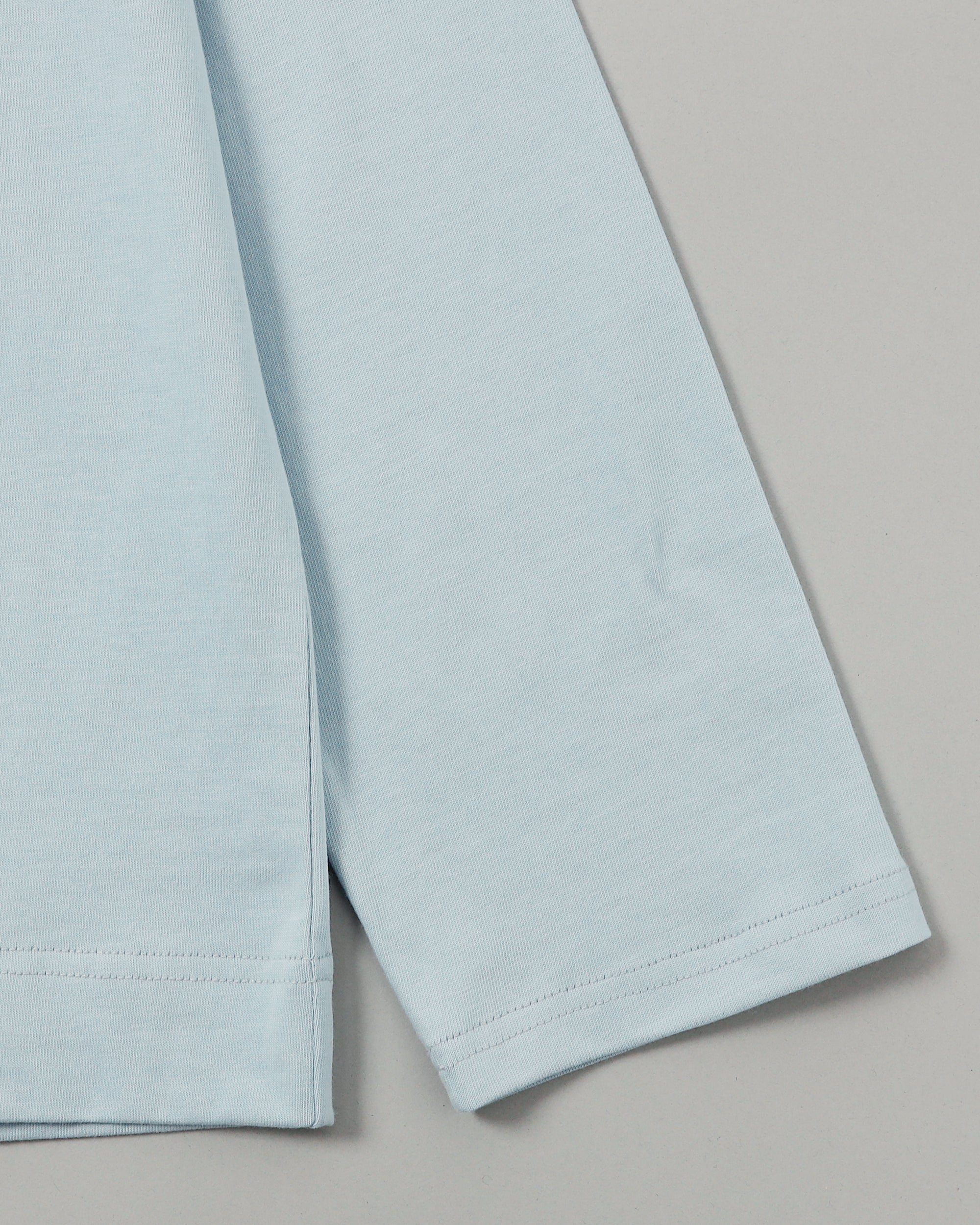 POPPY print long t-shirt (light blue)