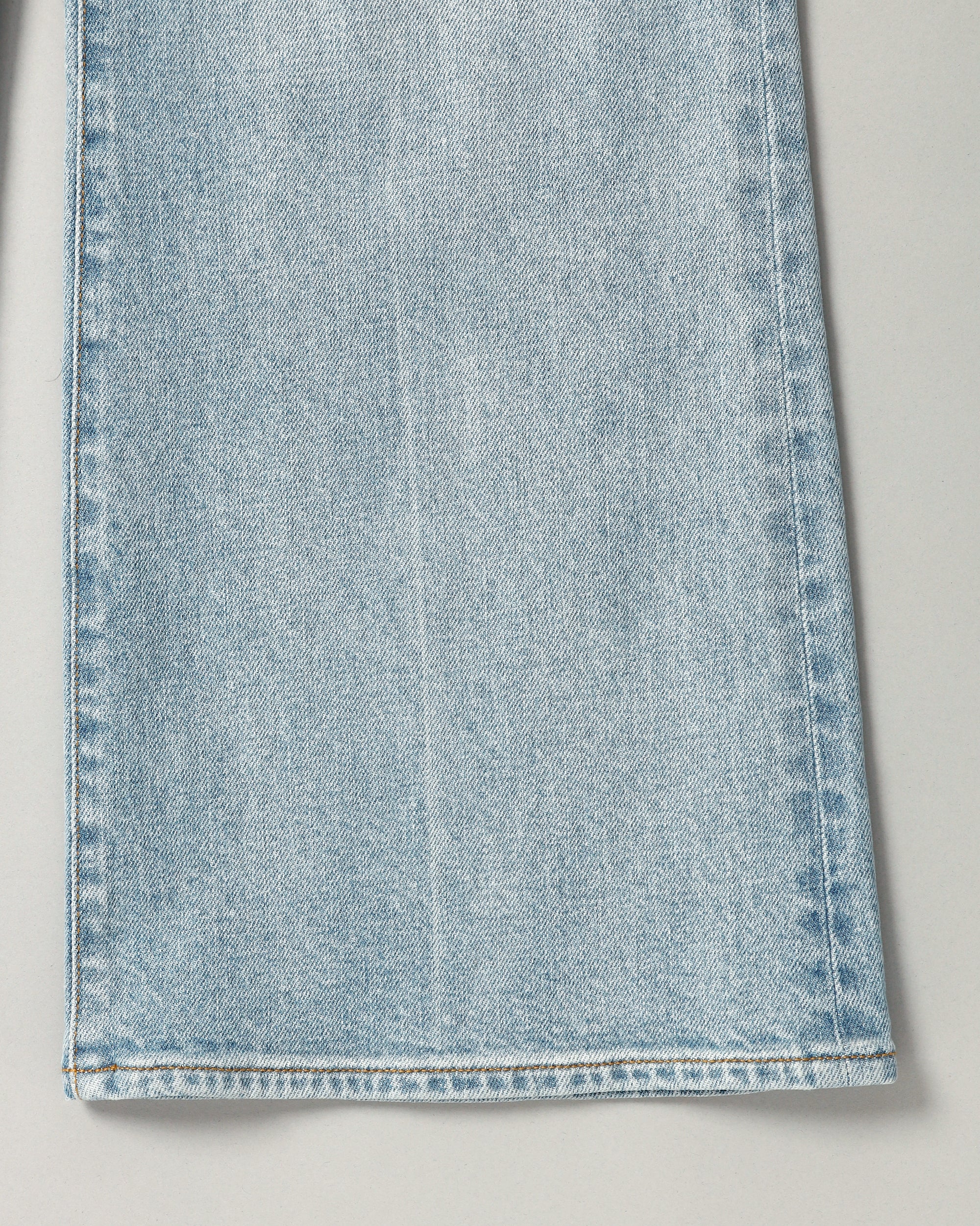 Semi-flare denim pants