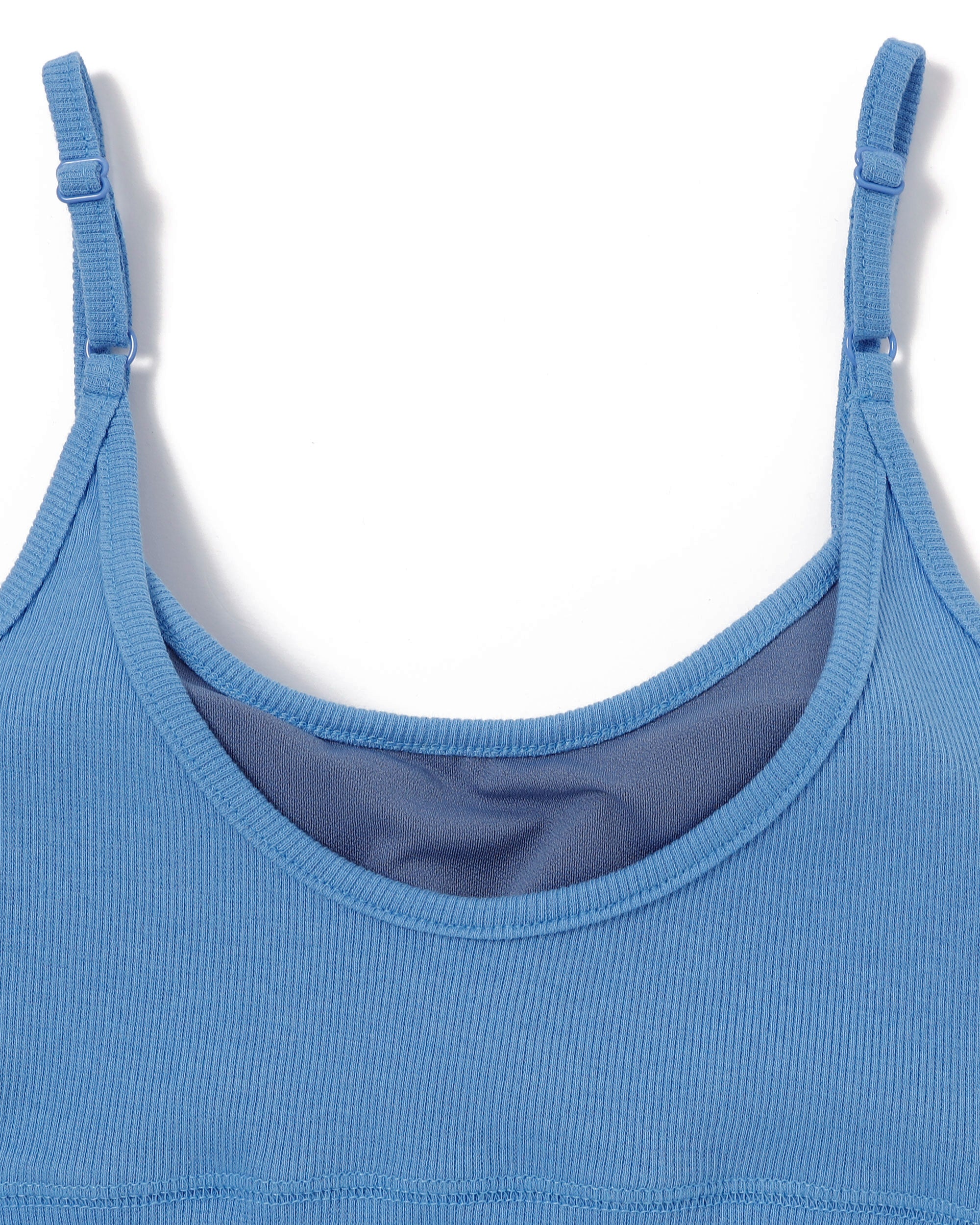 rib bra top (blue)