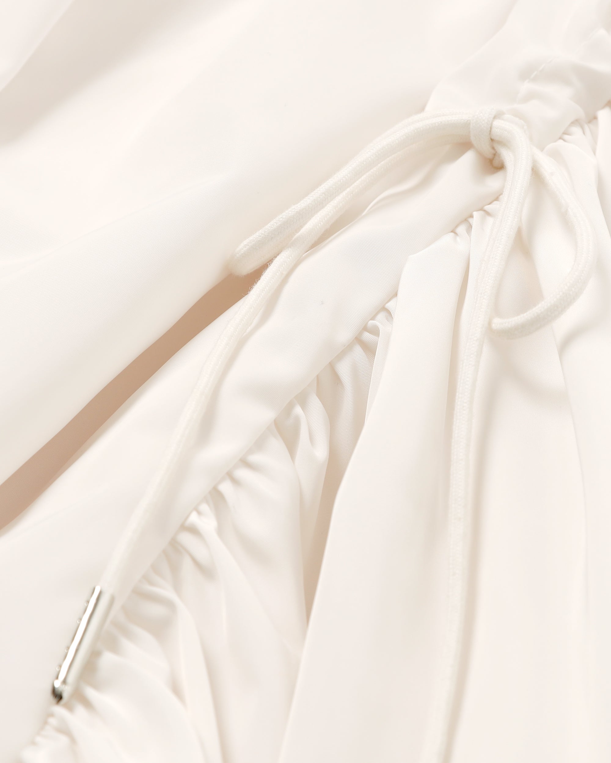 BIG POCKET GATHER SKIRT (WHITE)