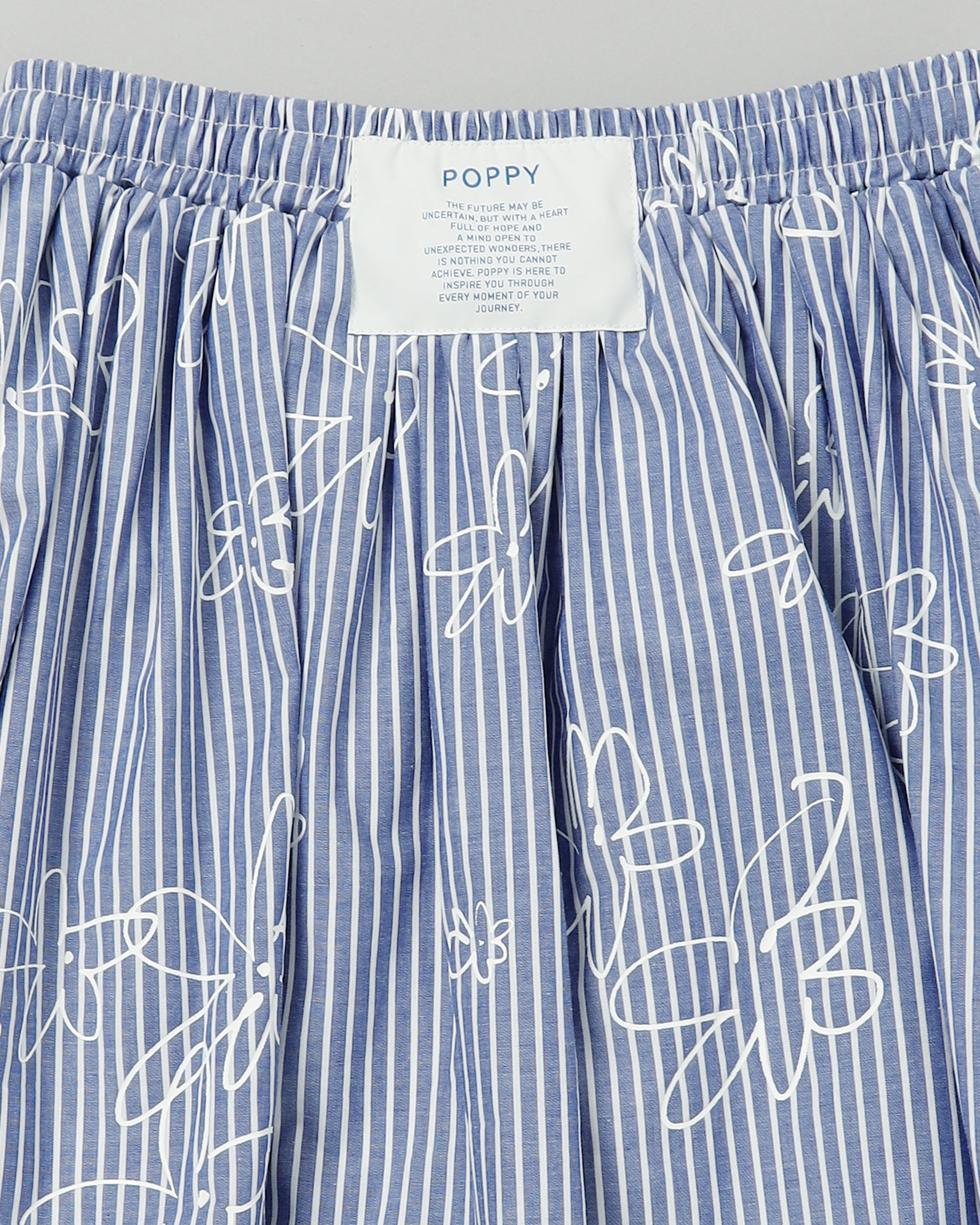 Balloon mini skirt (blue flower)