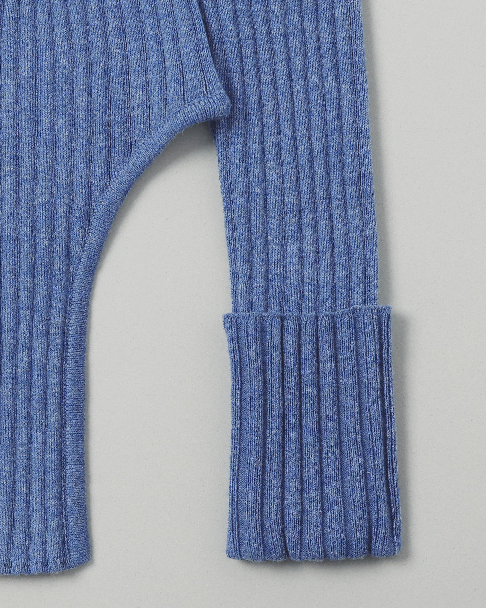 Garter cut rib zip top (v-neck)